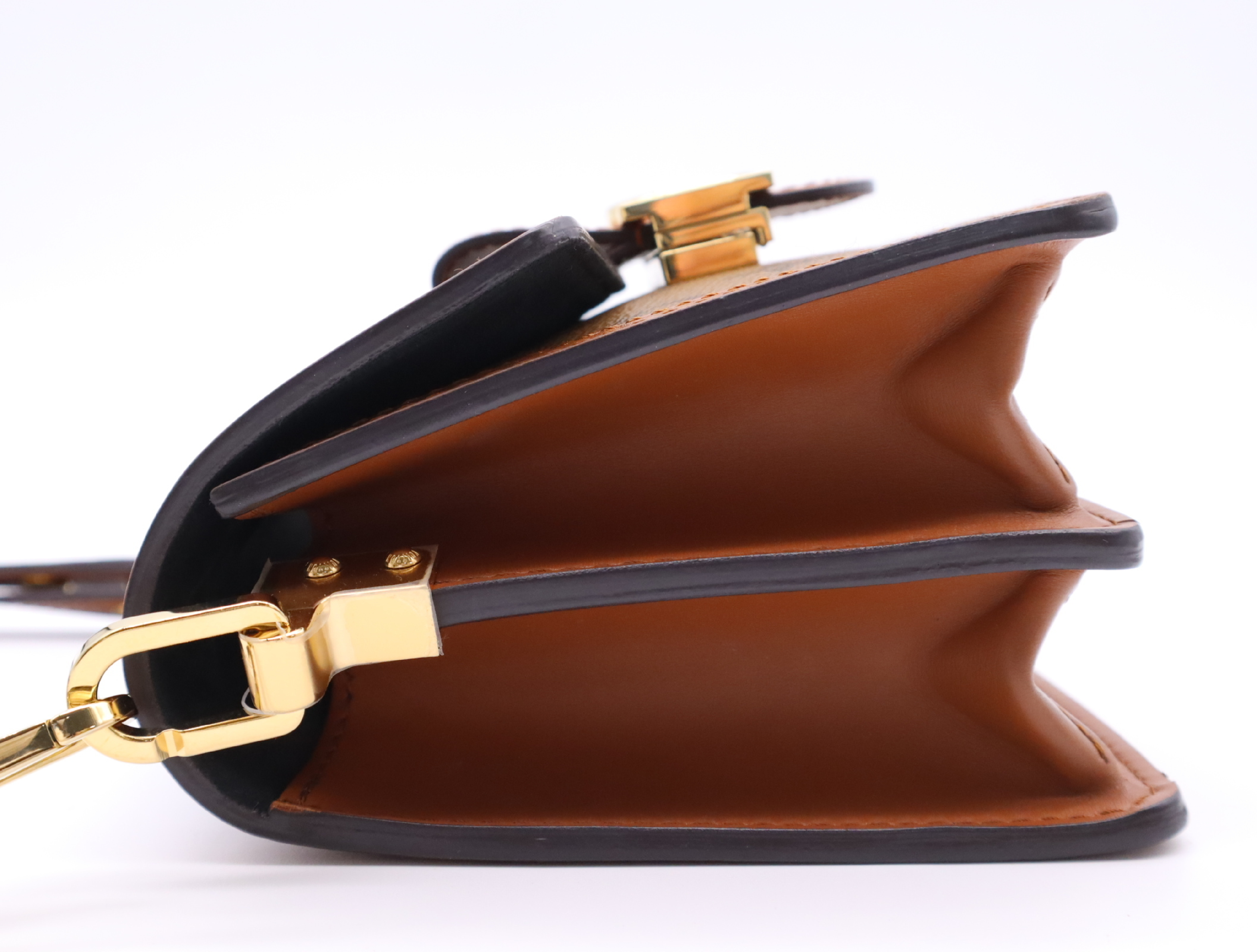 M45959 Monogram & Monogram Reverse Canvas Dauphine MINI Shoulder Bag with Shoulder Strap and Dust Bag — view 3