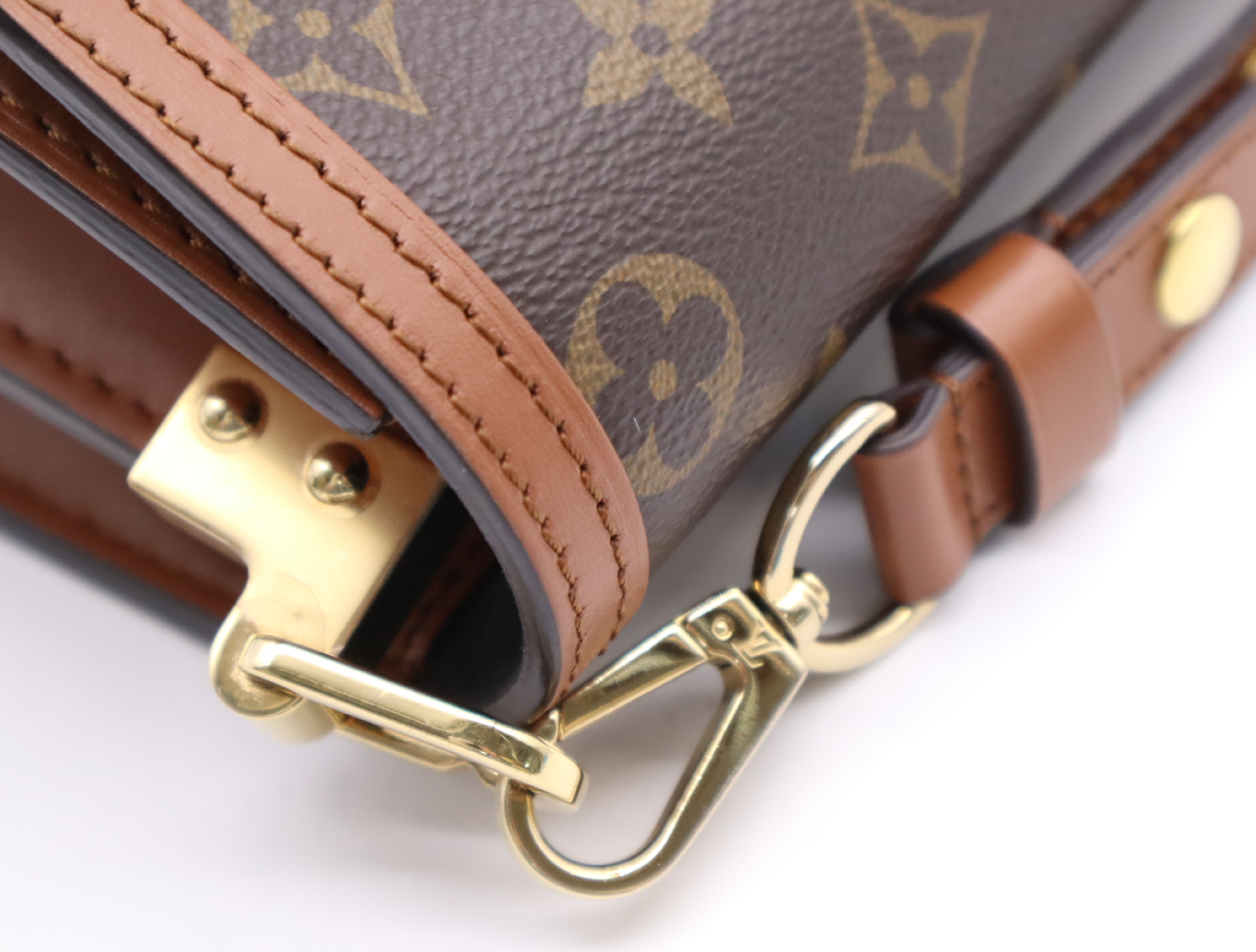 M45959 Monogram & Monogram Reverse Canvas Dauphine MINI Shoulder Bag with Shoulder Strap and Dust Bag — view 8