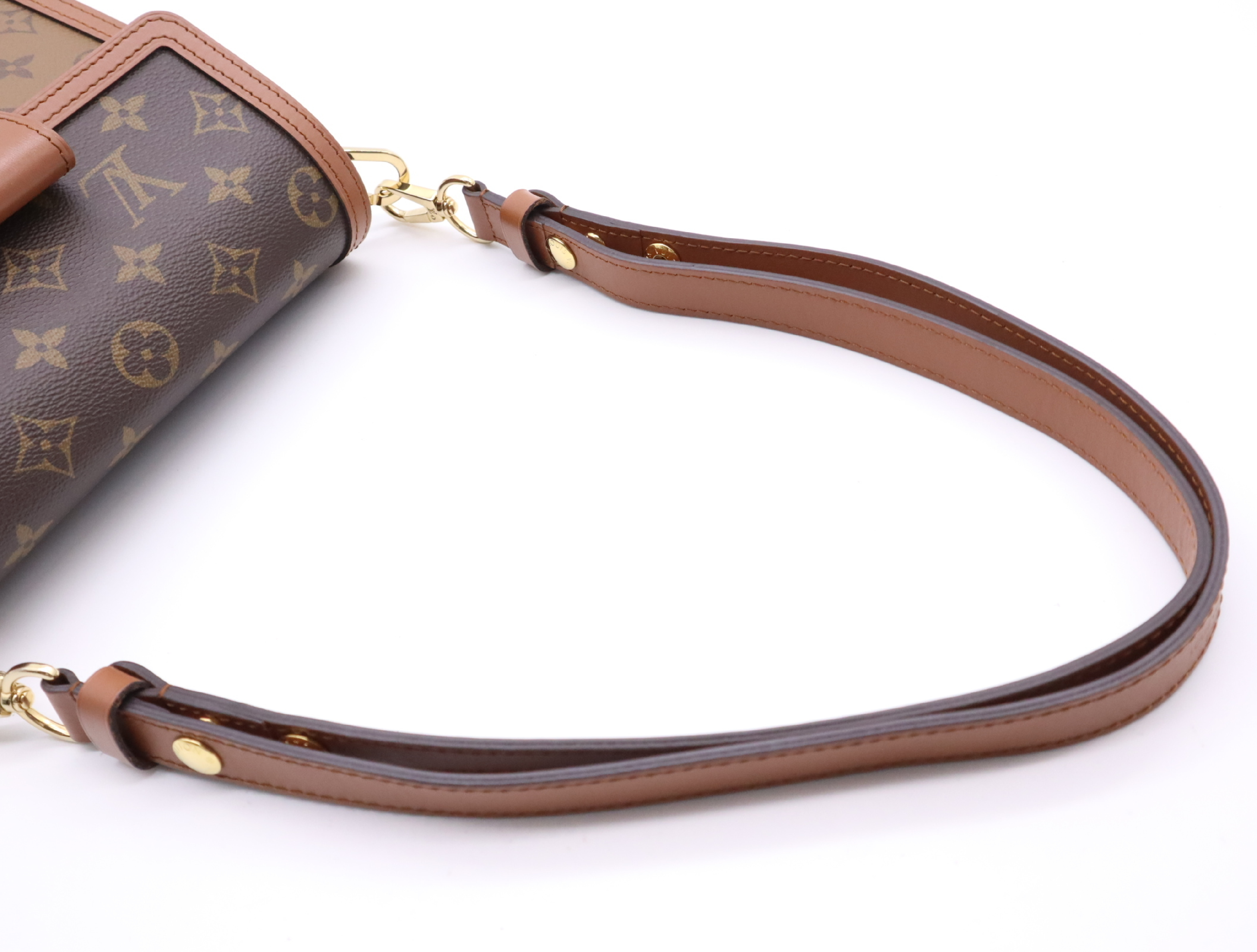 M45959 Monogram & Monogram Reverse Canvas Dauphine MINI Shoulder Bag with Shoulder Strap and Dust Bag — view 10