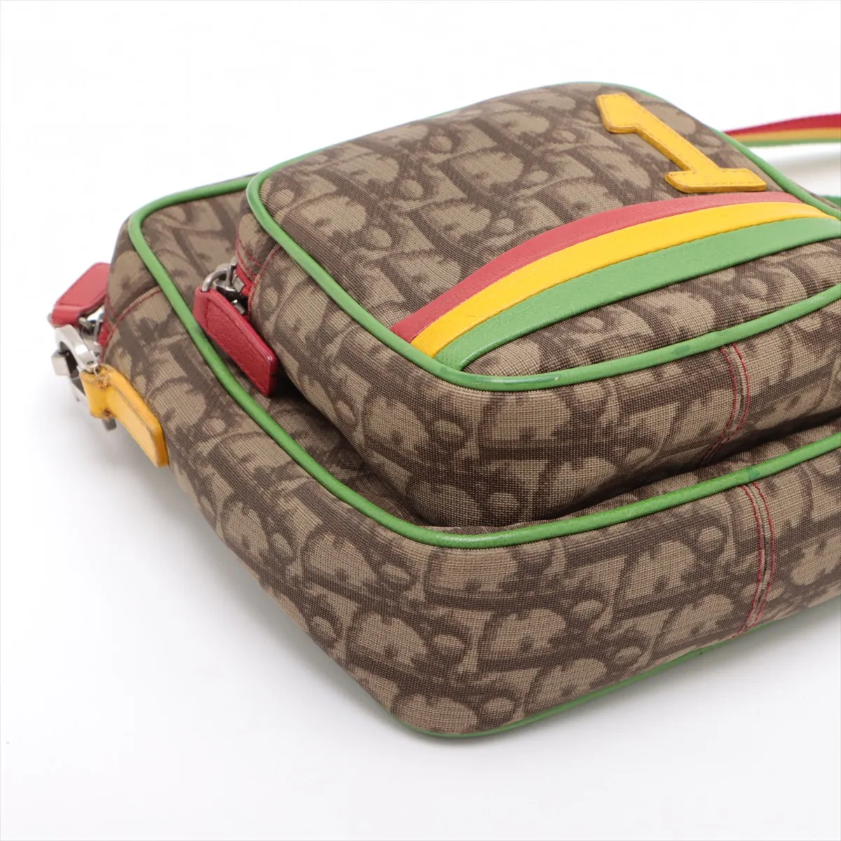 Rasta Line Trotter PVC x Leather Shoulder Bag Beige x Multicolor — view 4