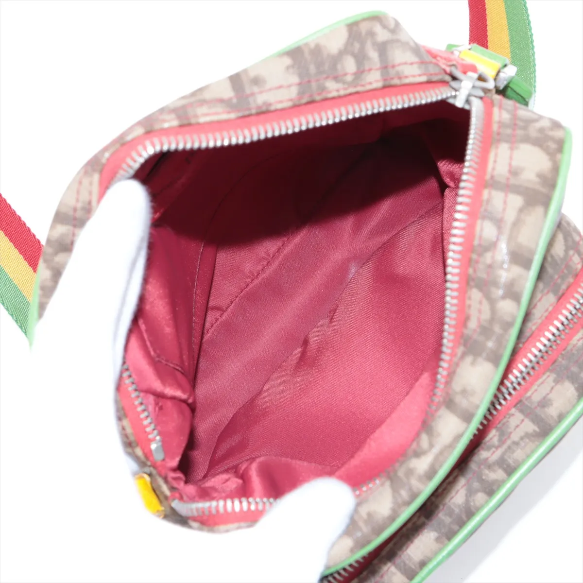 Rasta Line Trotter PVC x Leather Shoulder Bag Beige x Multicolor — view 6