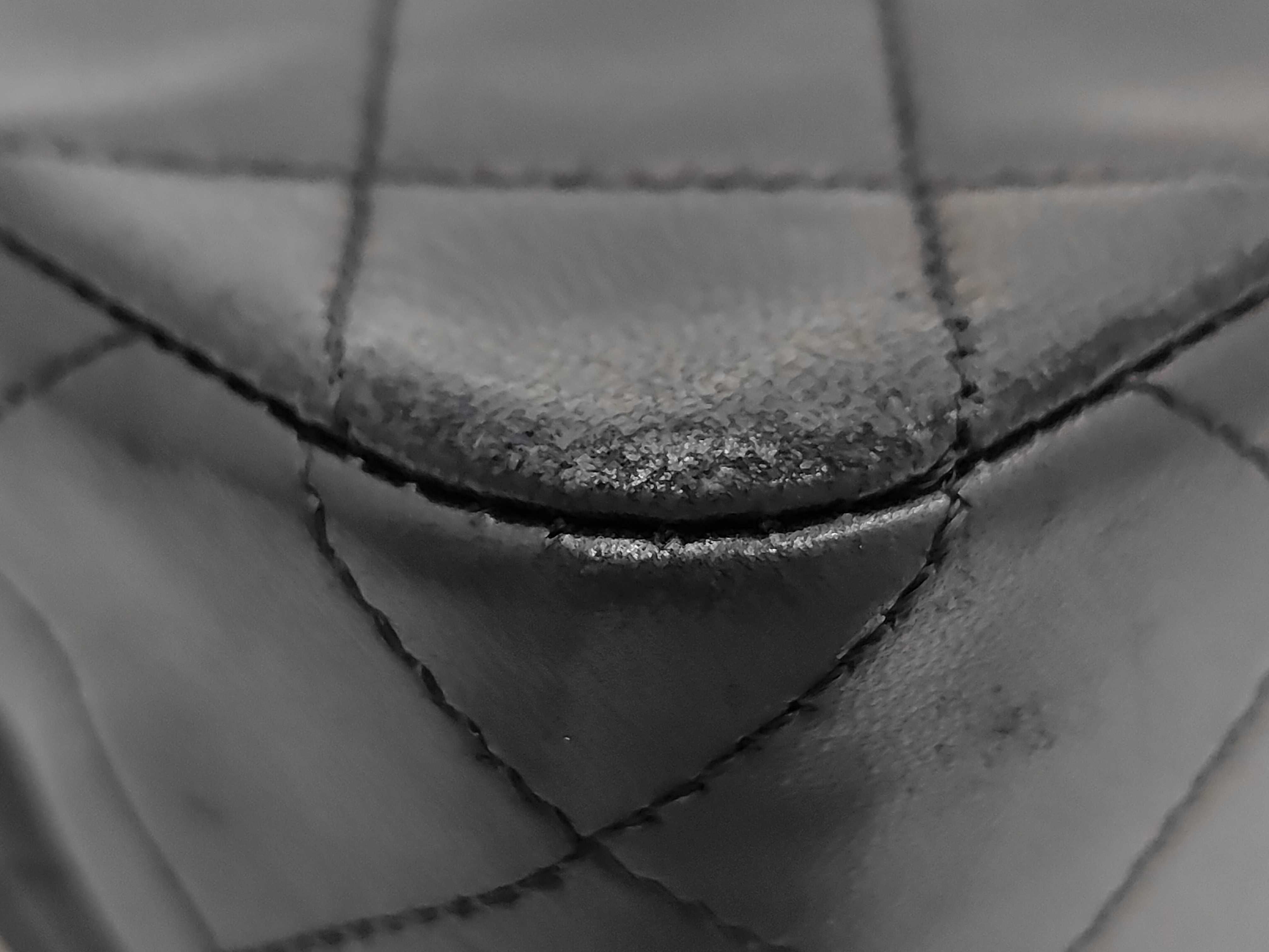 Lambskin Mini Matelassé Full Flap Black Chain Shoulder Bag (with seal) — view 4