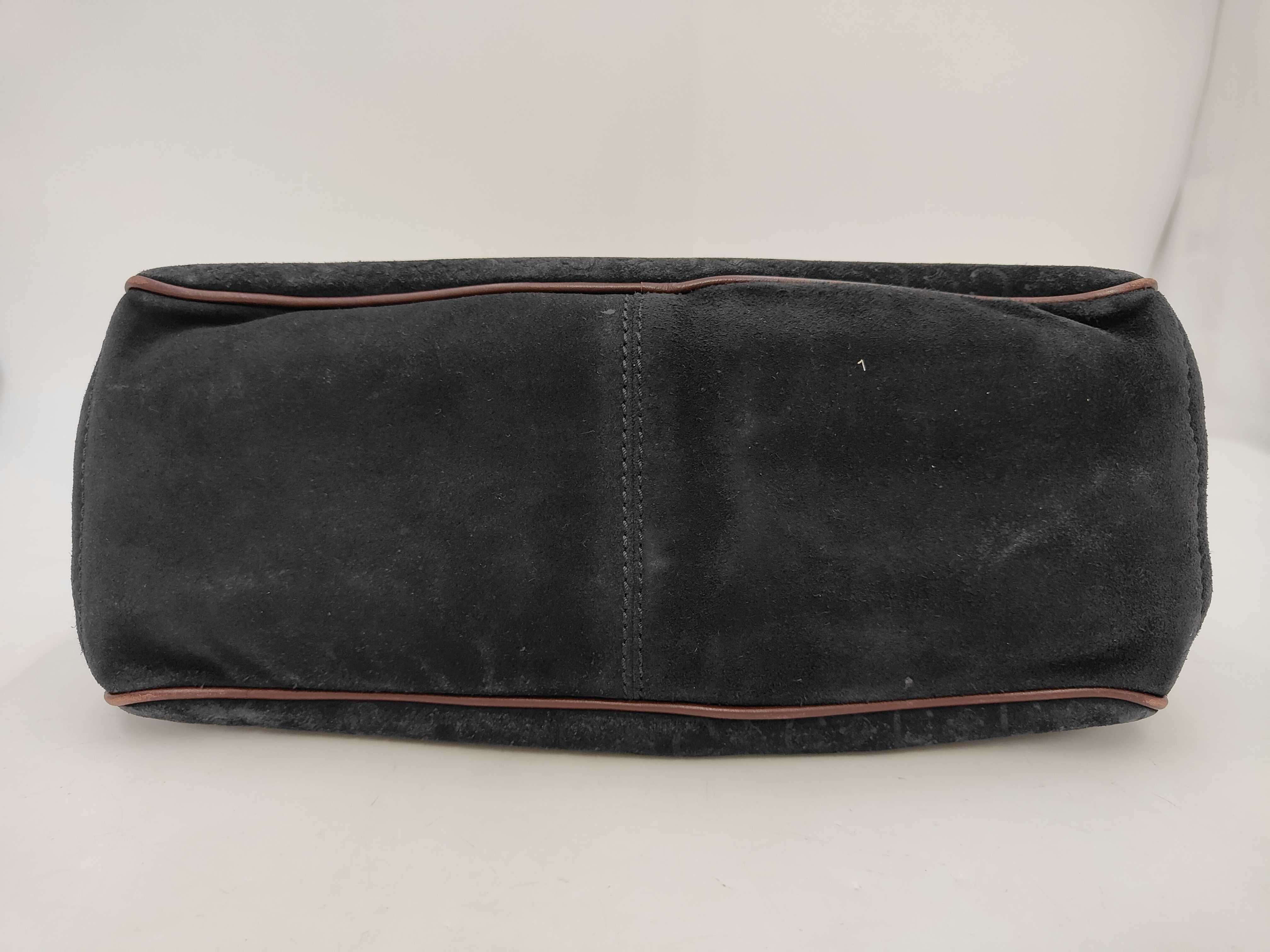 Suede Leather Boogie Bag Black Brown Handbag — view 3