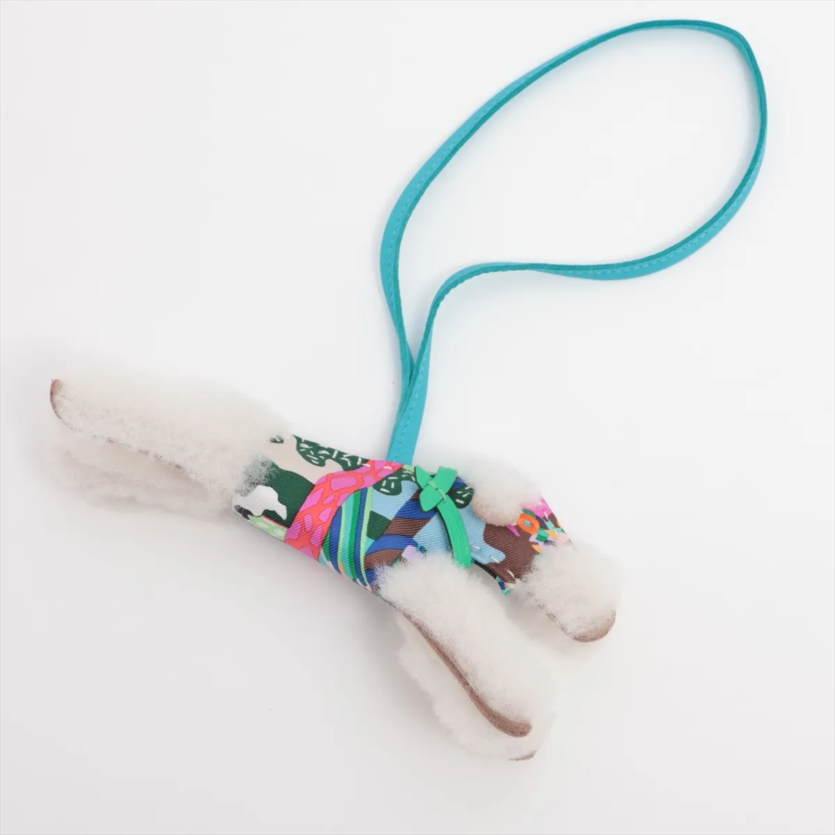 Buddy Aloha, B stamp: 2023, charm, silk x merino wool, wear, fraying. — view 2