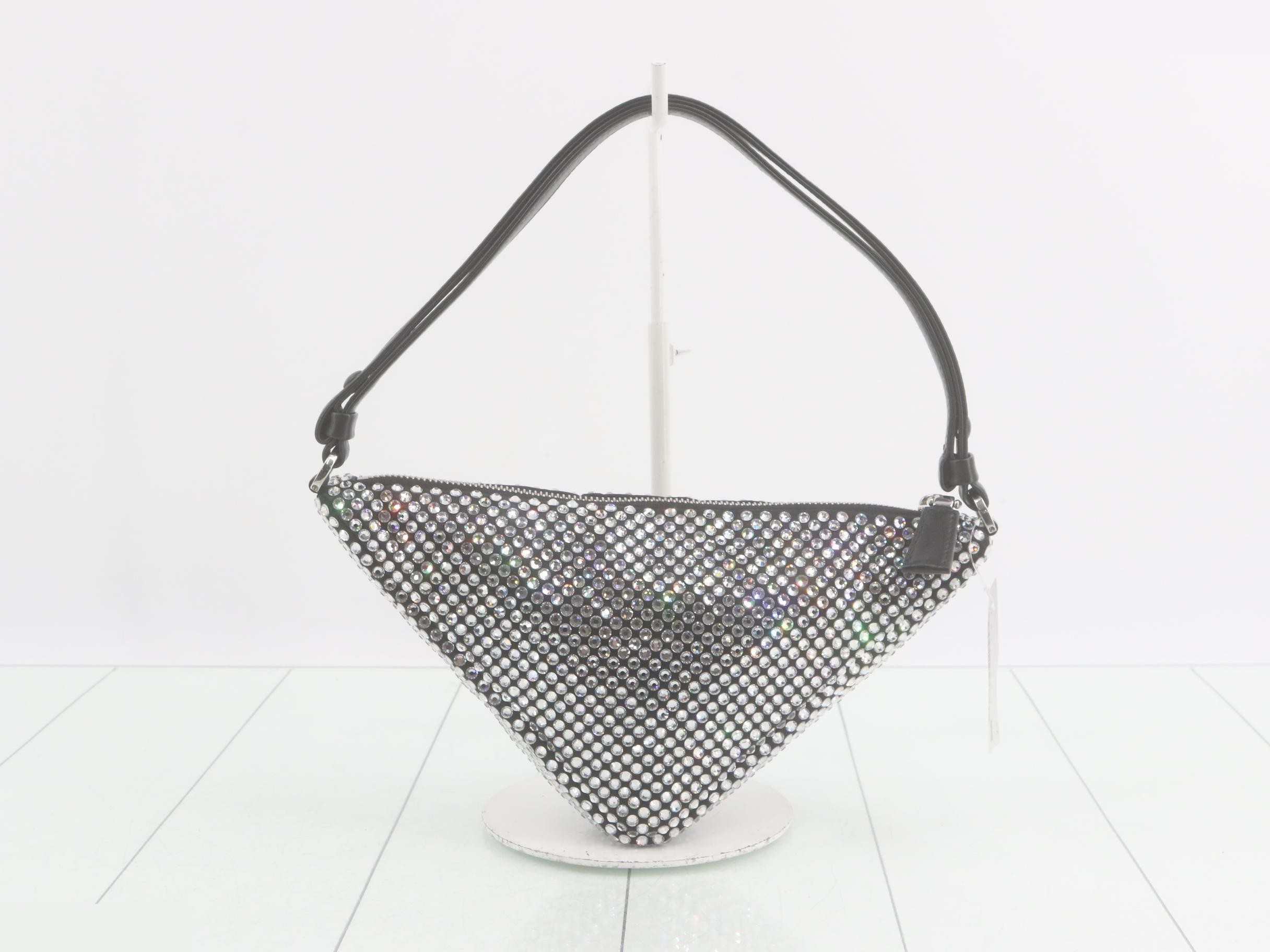 Crystal Stone Triangle One-Shoulder Bag — view 2