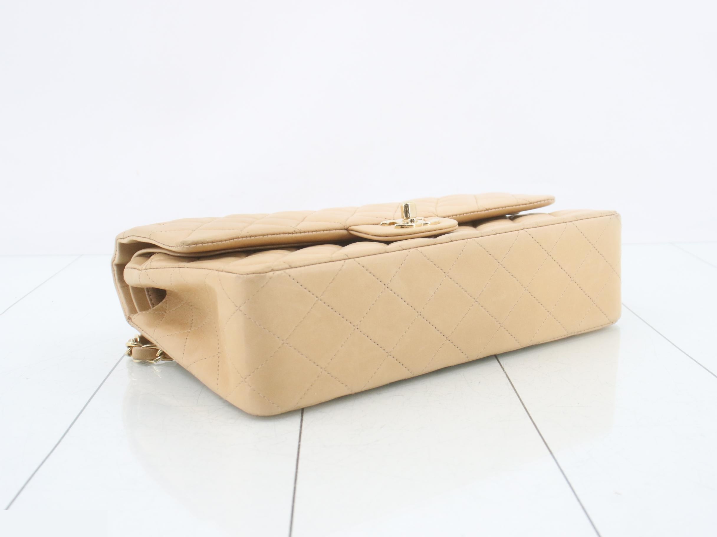 Double flap 25 lambskin chain shoulder bag, with sticker and card. — view 5