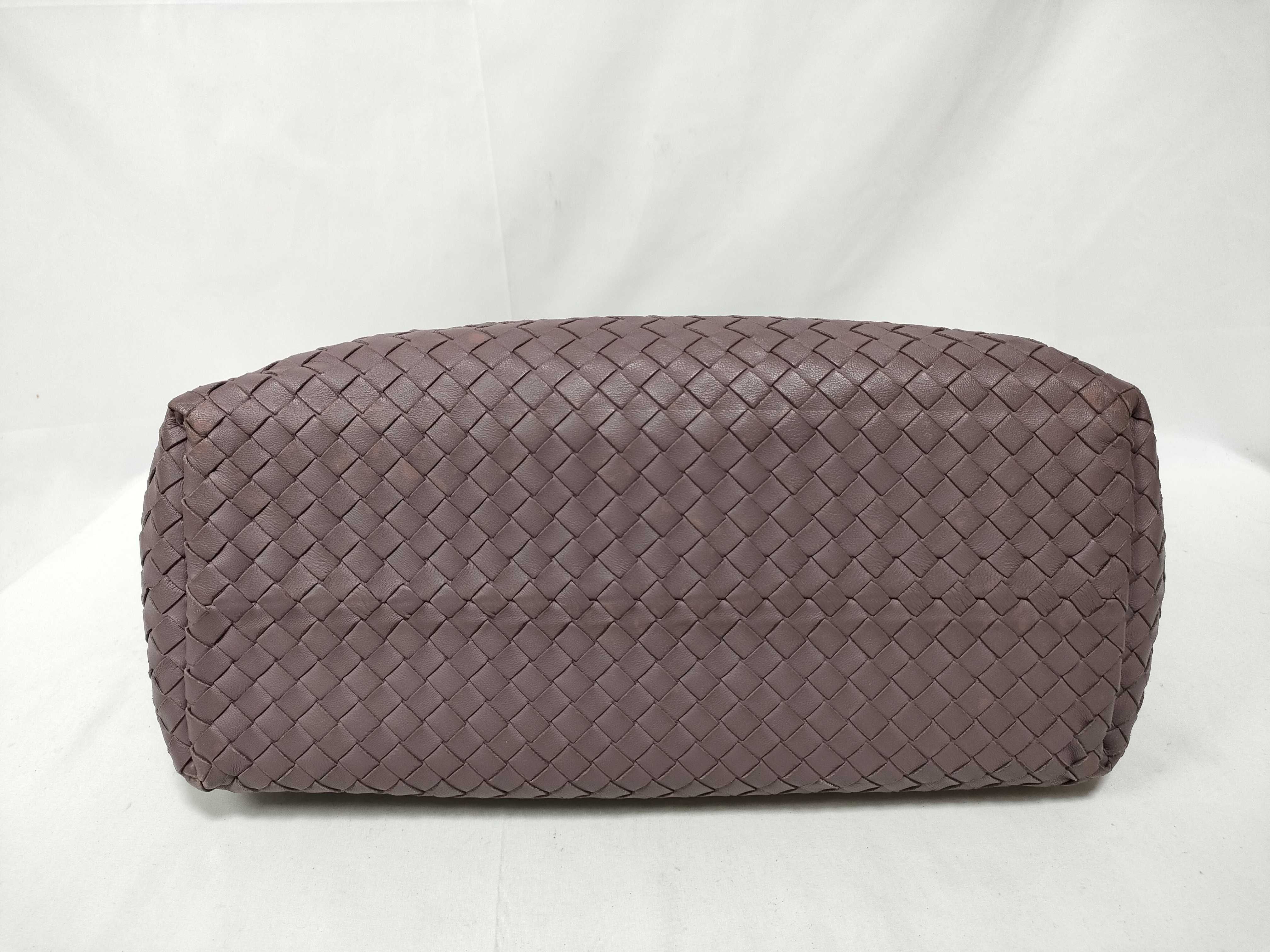 Intrecciato ID - Cow Skin Intrecciato Leather Tote Bag Purple Mirror Included — view 3