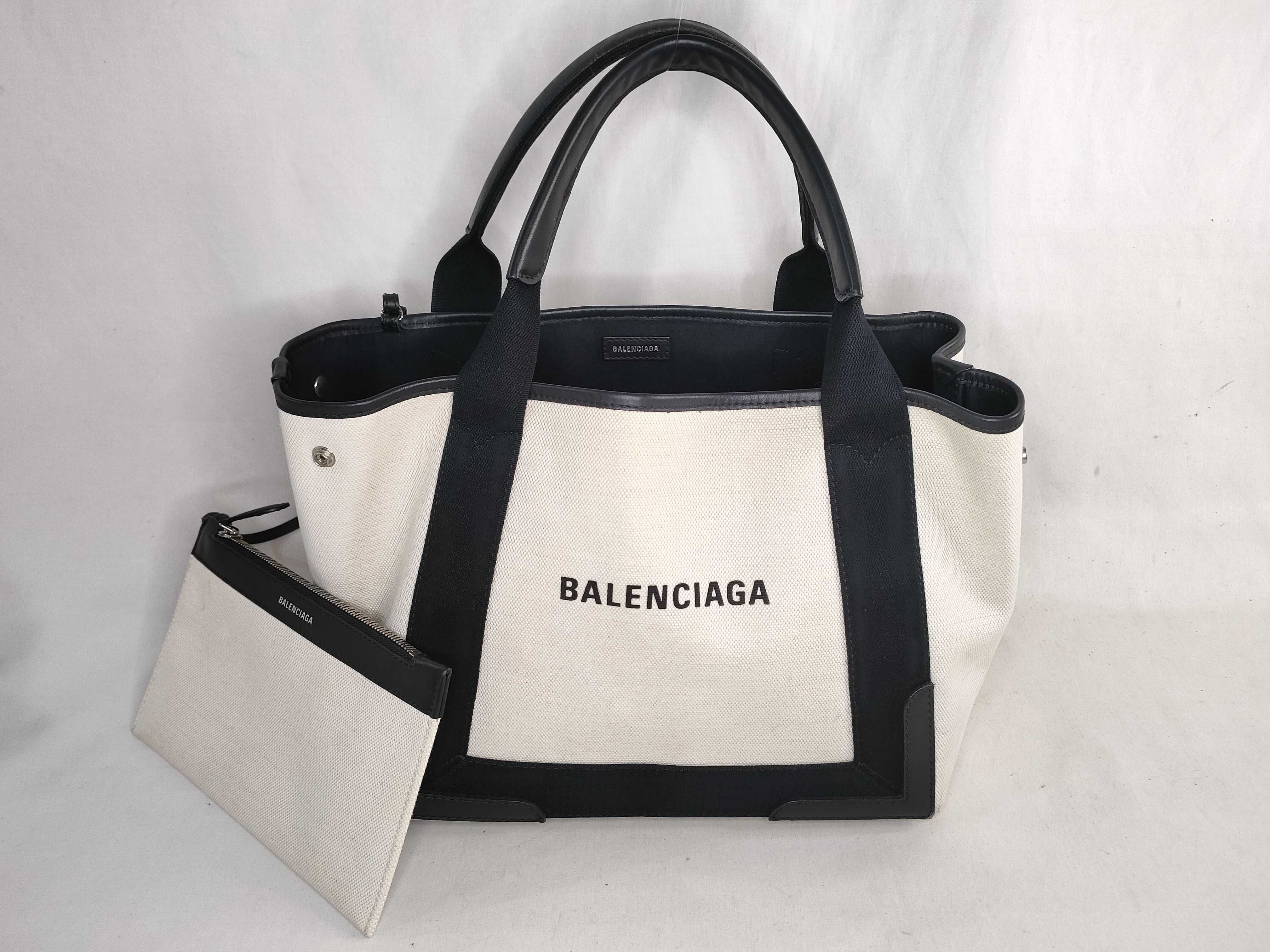 Navy Cabas S Tote Bag