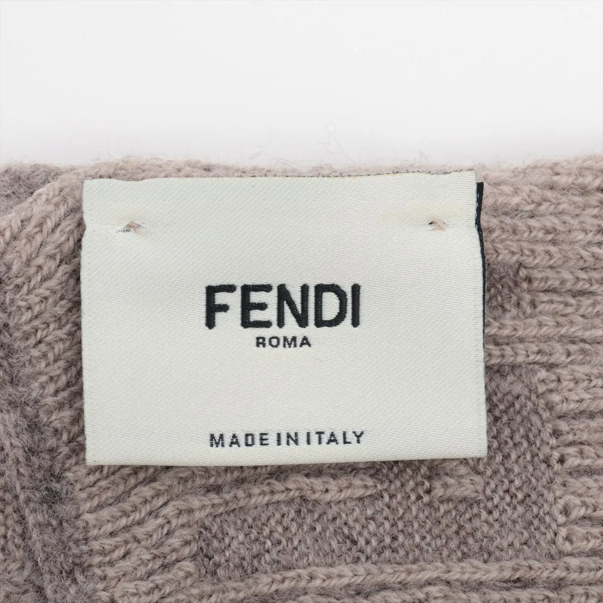 FF Scarf, Wool, Beige, — view 3