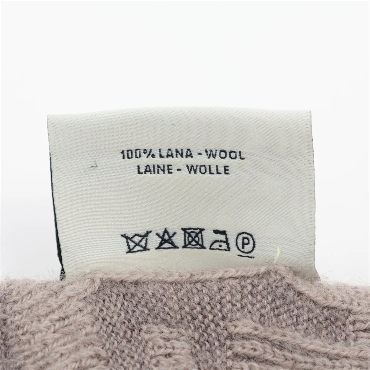 FF Scarf, Wool, Beige, — view 4