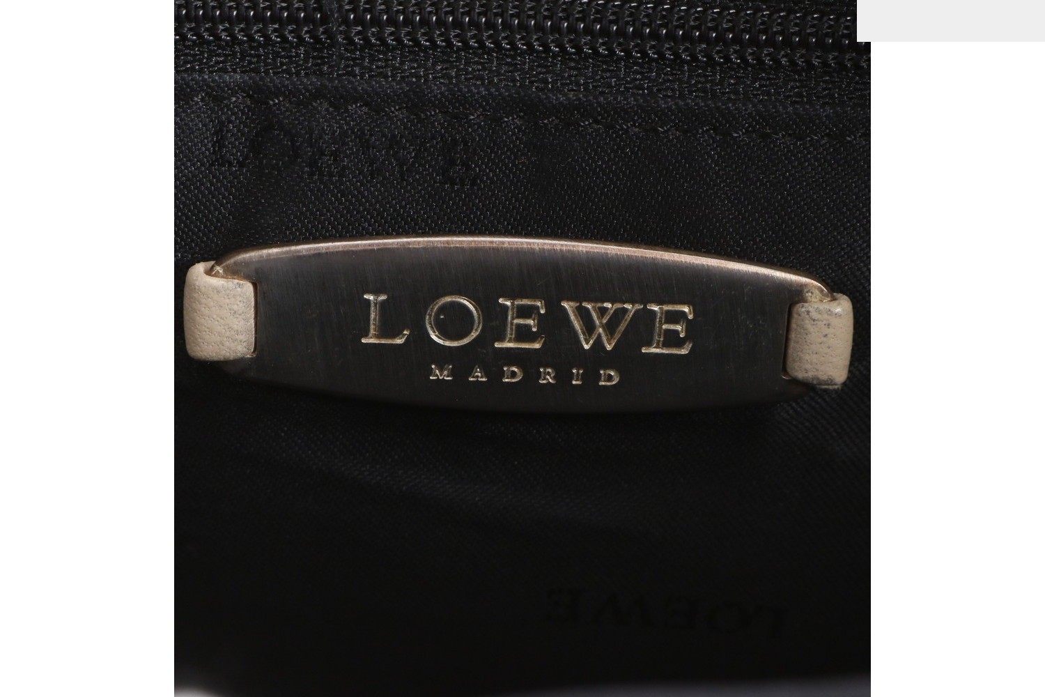 Anagram Leather Handbag Tote, Beige — view 8