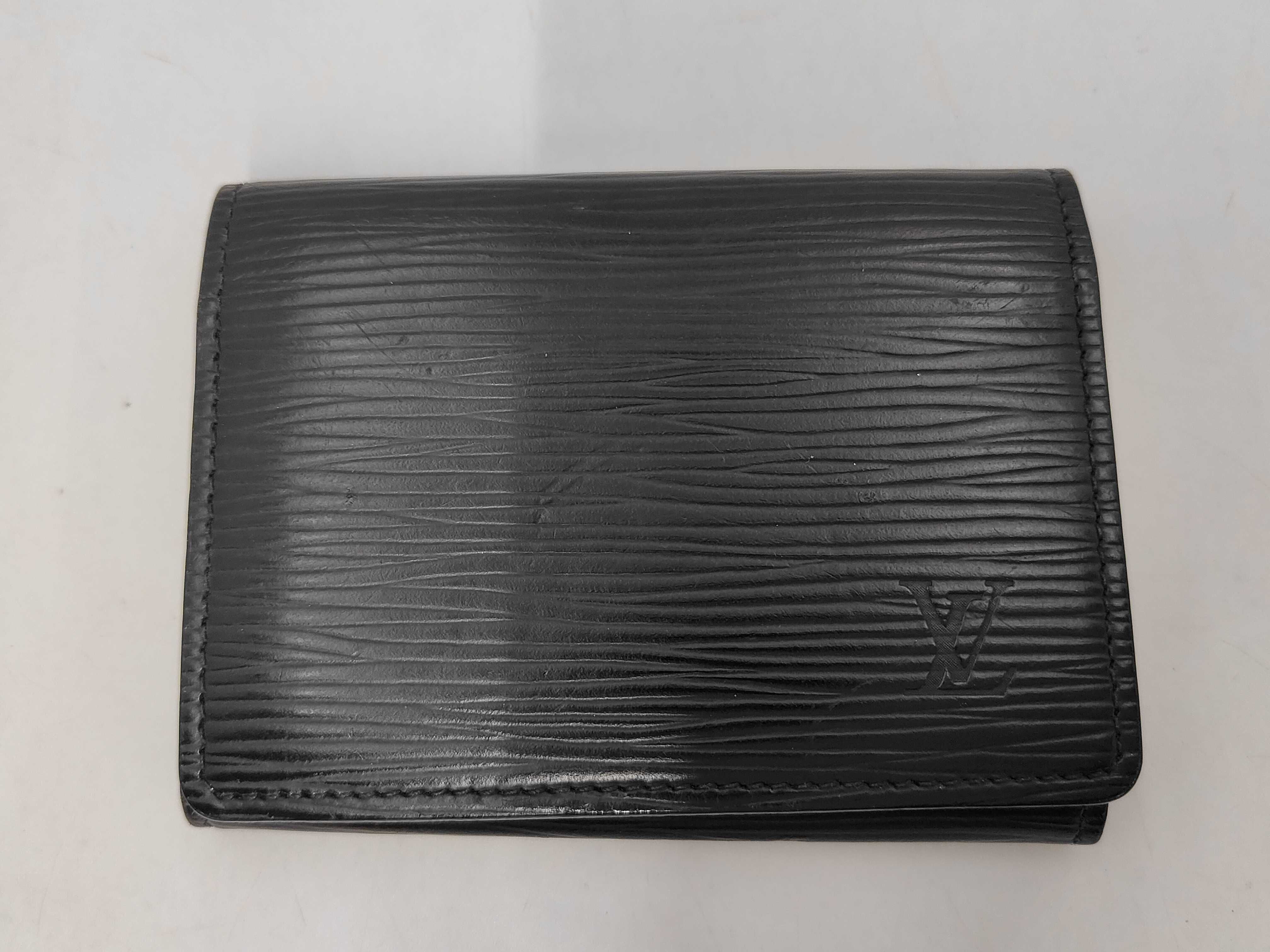 Epi Enveloppe Carte de Visite Noir CA3102 Card Case