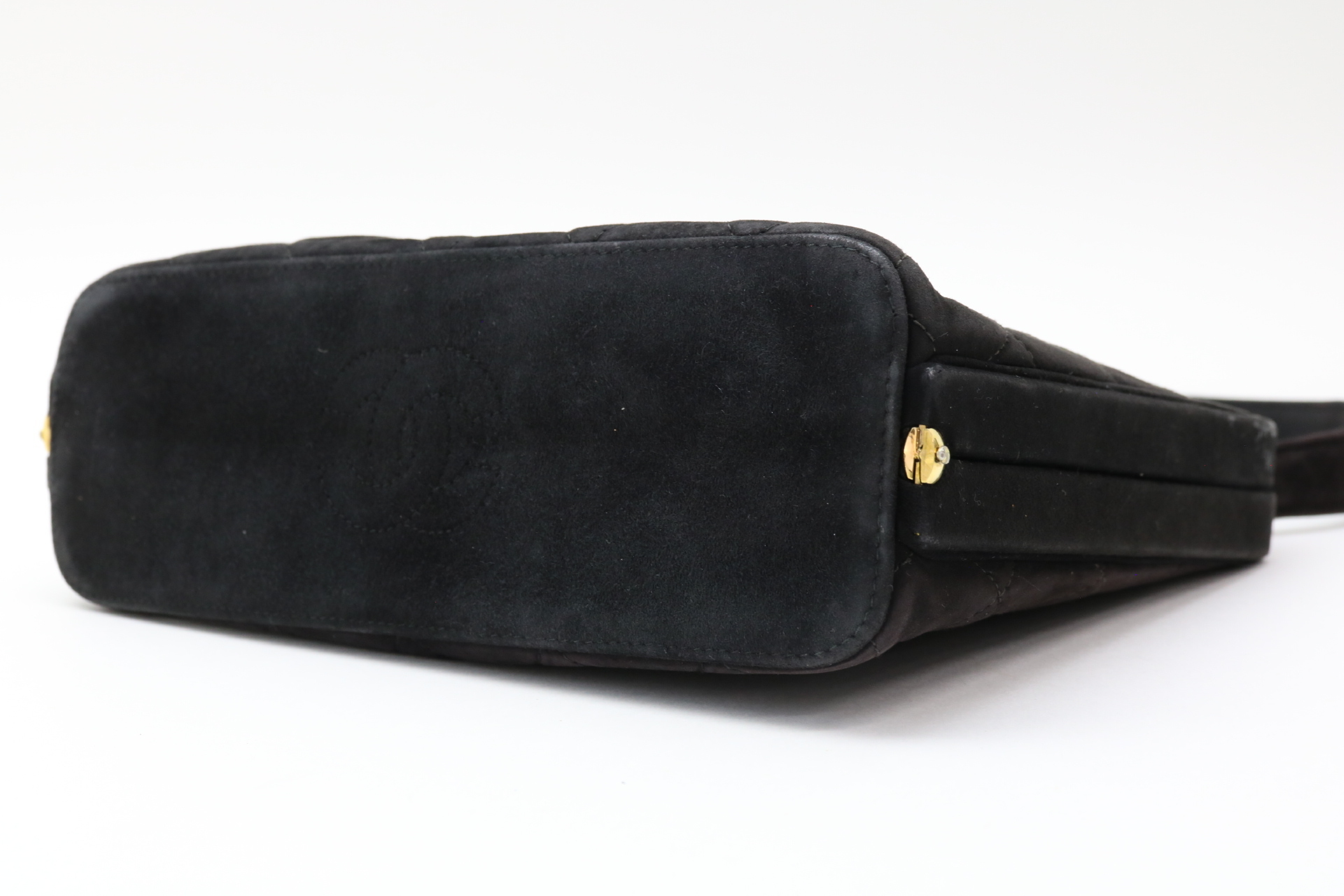 Suede Matelassé Coco Ball Clasp Handbag — view 5