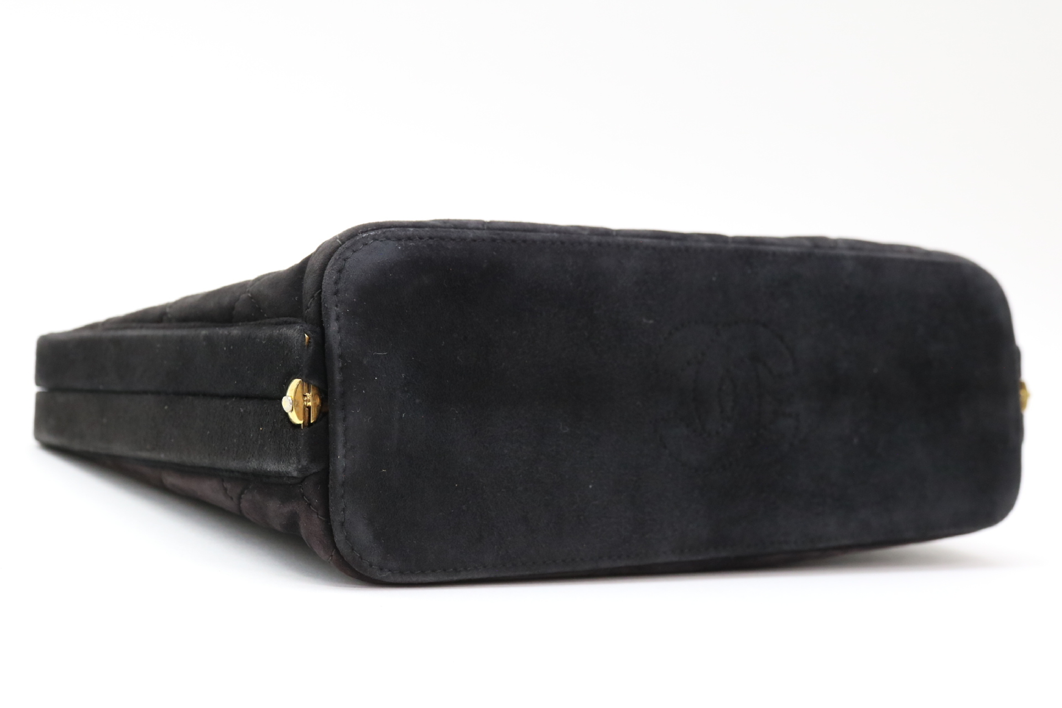 Suede Matelassé Coco Ball Clasp Handbag — view 6