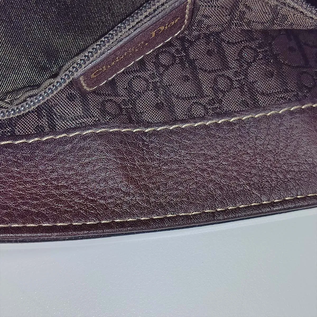 Saddle Leather Shoulder Bag, Brown — view 10