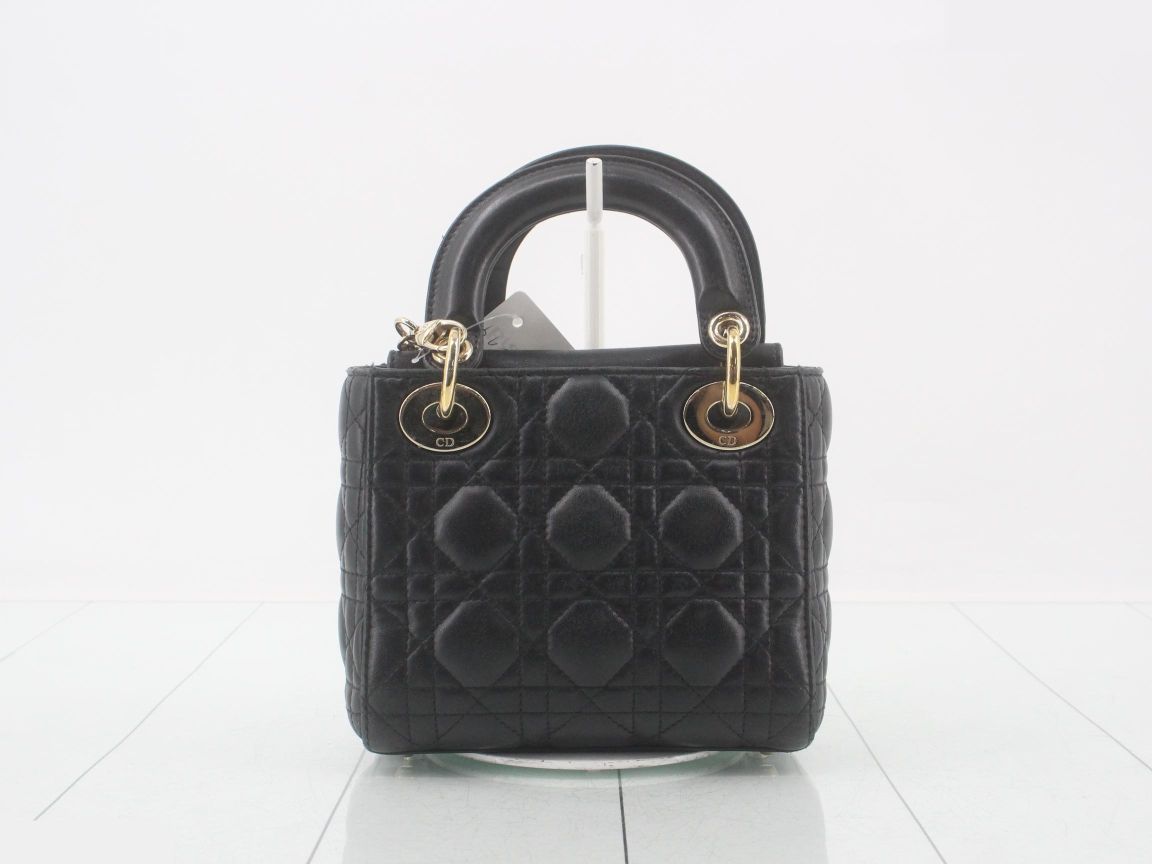 Lady Dior Mini Leather Black — view 2