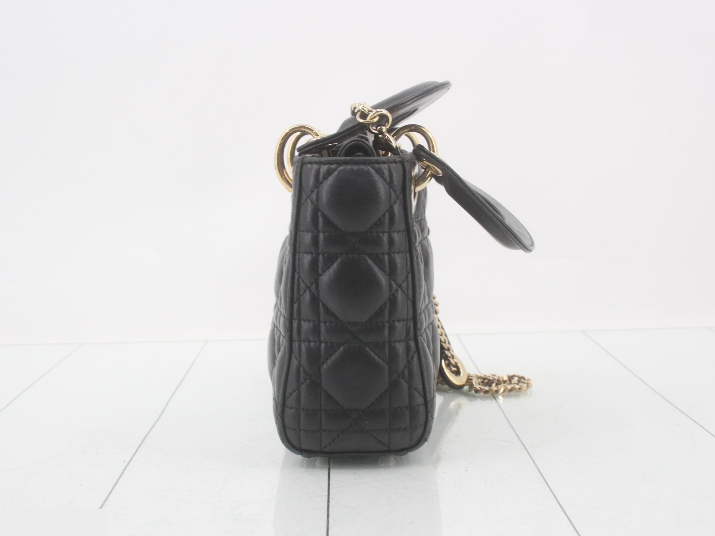 Lady Dior Mini Leather Black — view 4