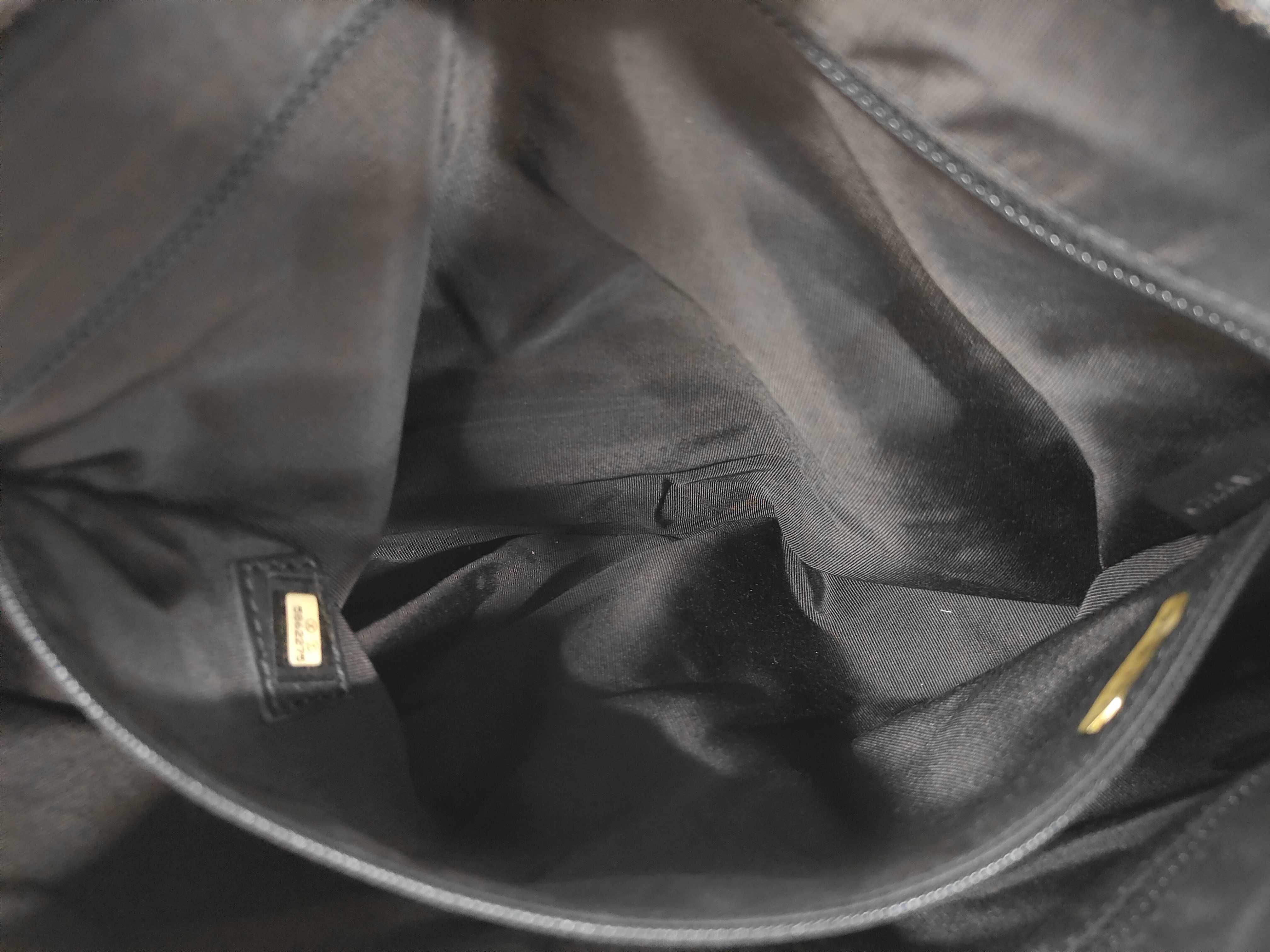 Leather Executive Turnlock Tote Bag, Black Tote Bag — view 13