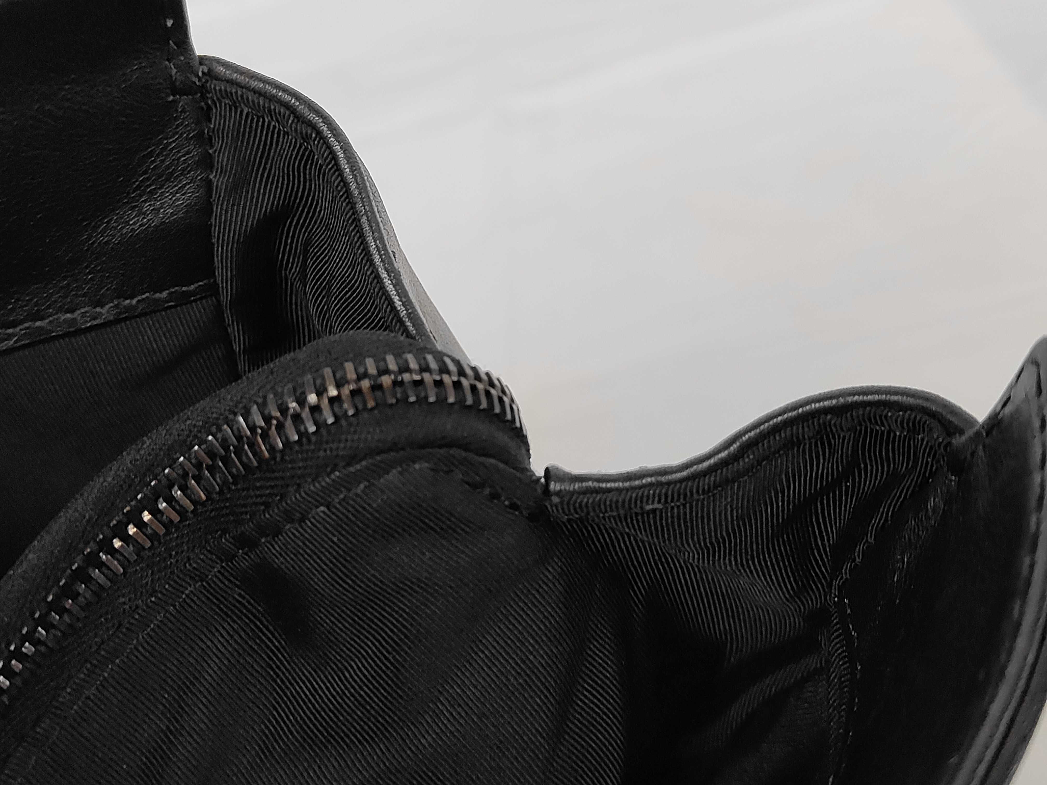 Leather Executive Turnlock Tote Bag, Black Tote Bag — view 8