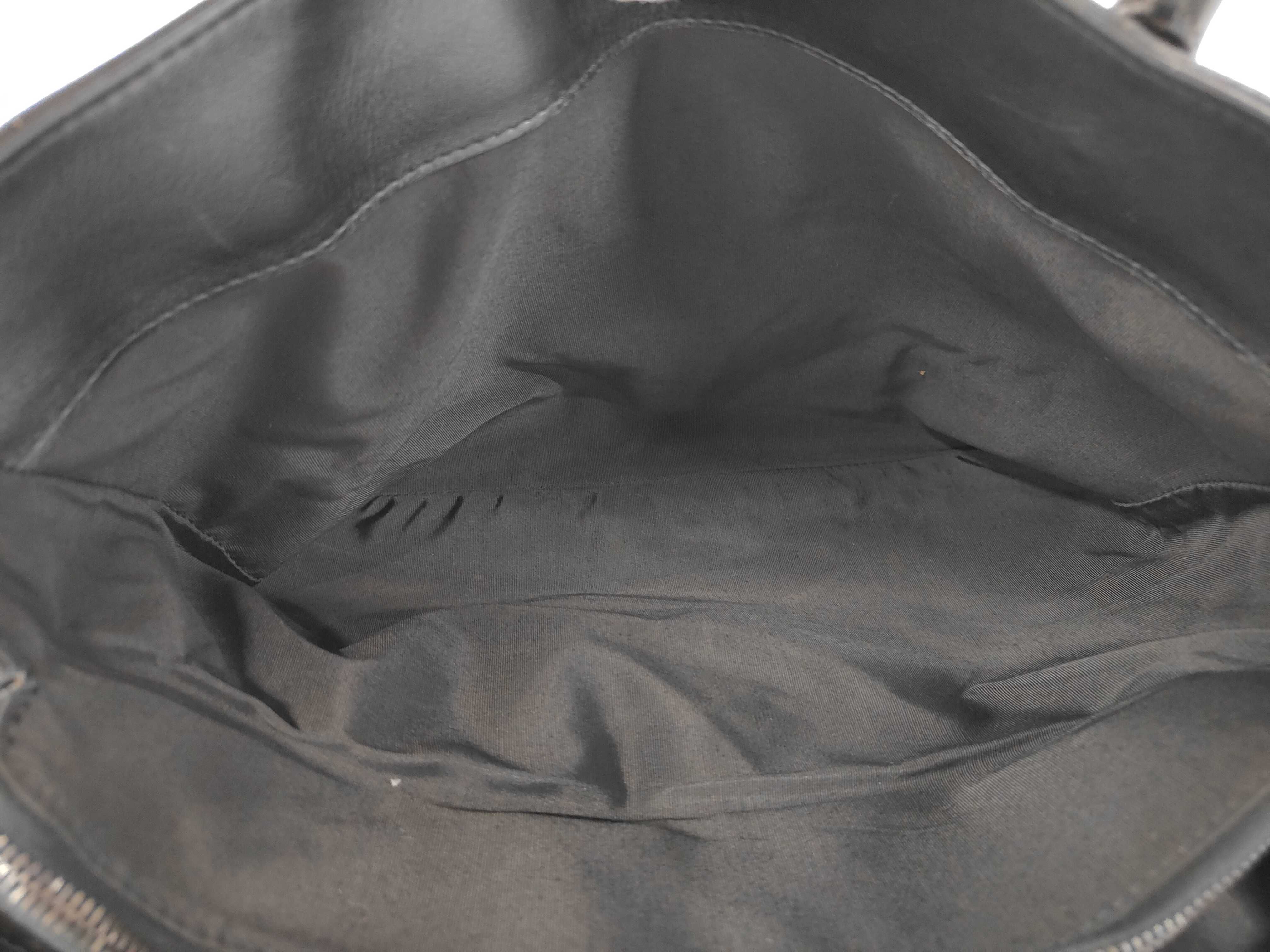 Leather Executive Turnlock Tote Bag, Black Tote Bag — view 9