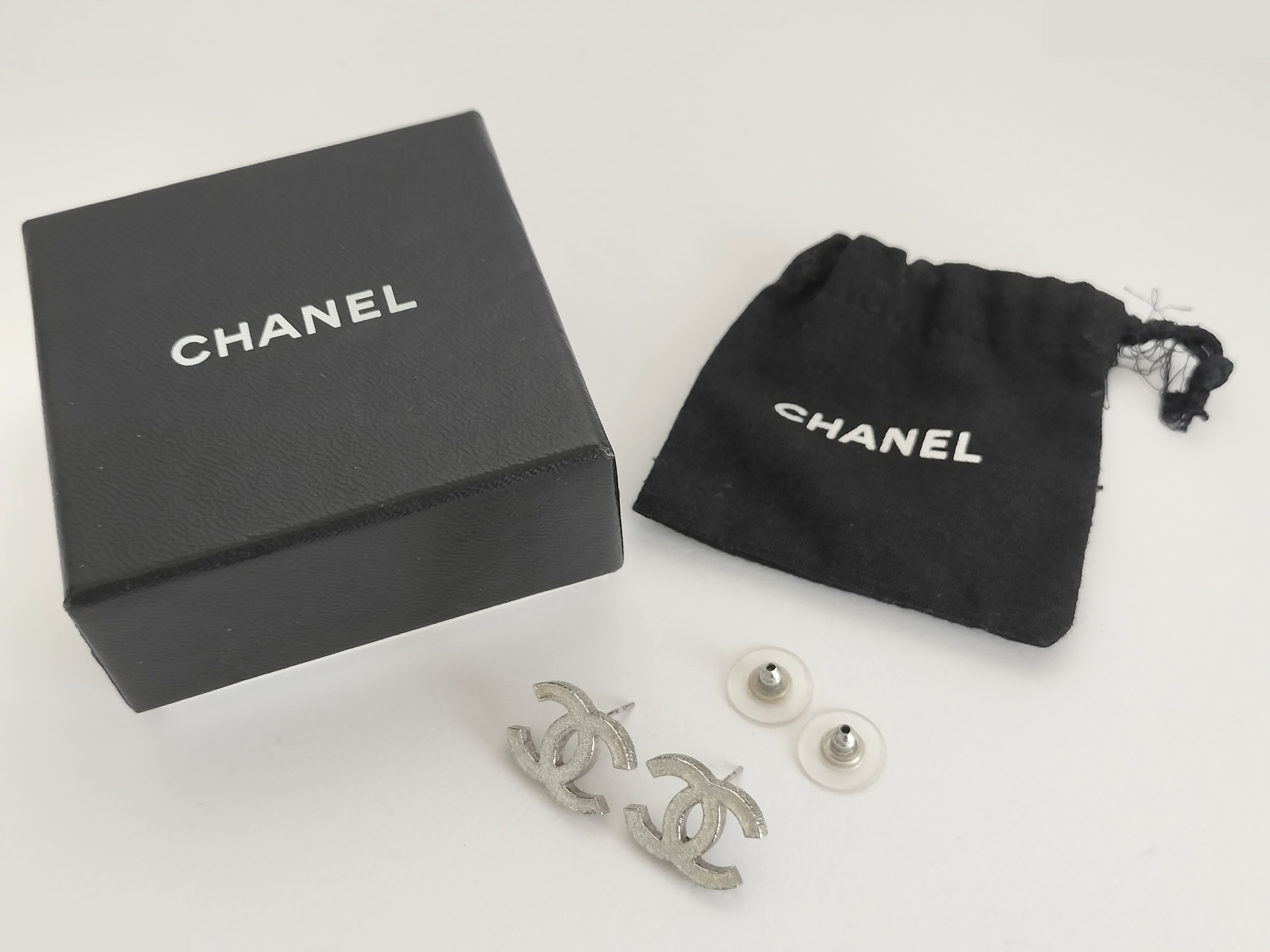 Coco Glitter Silver Earrings — view 2