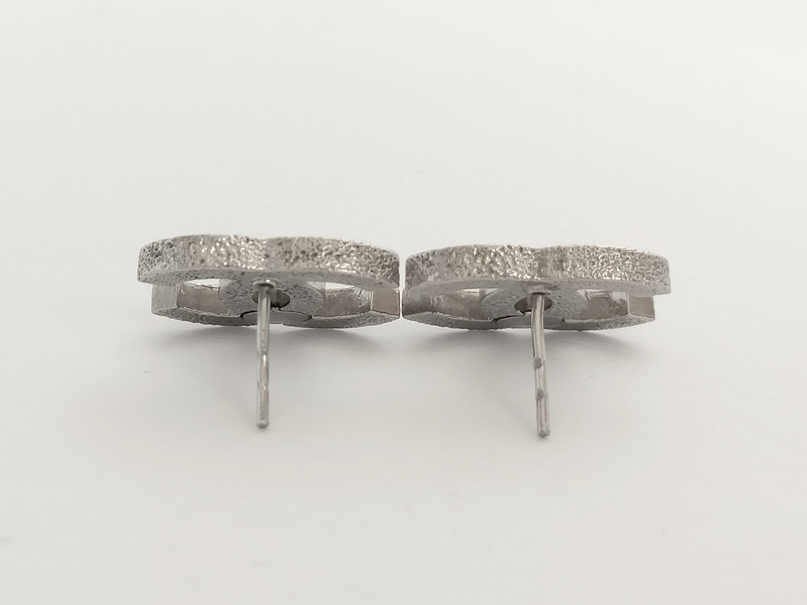 Coco Glitter Silver Earrings — view 5