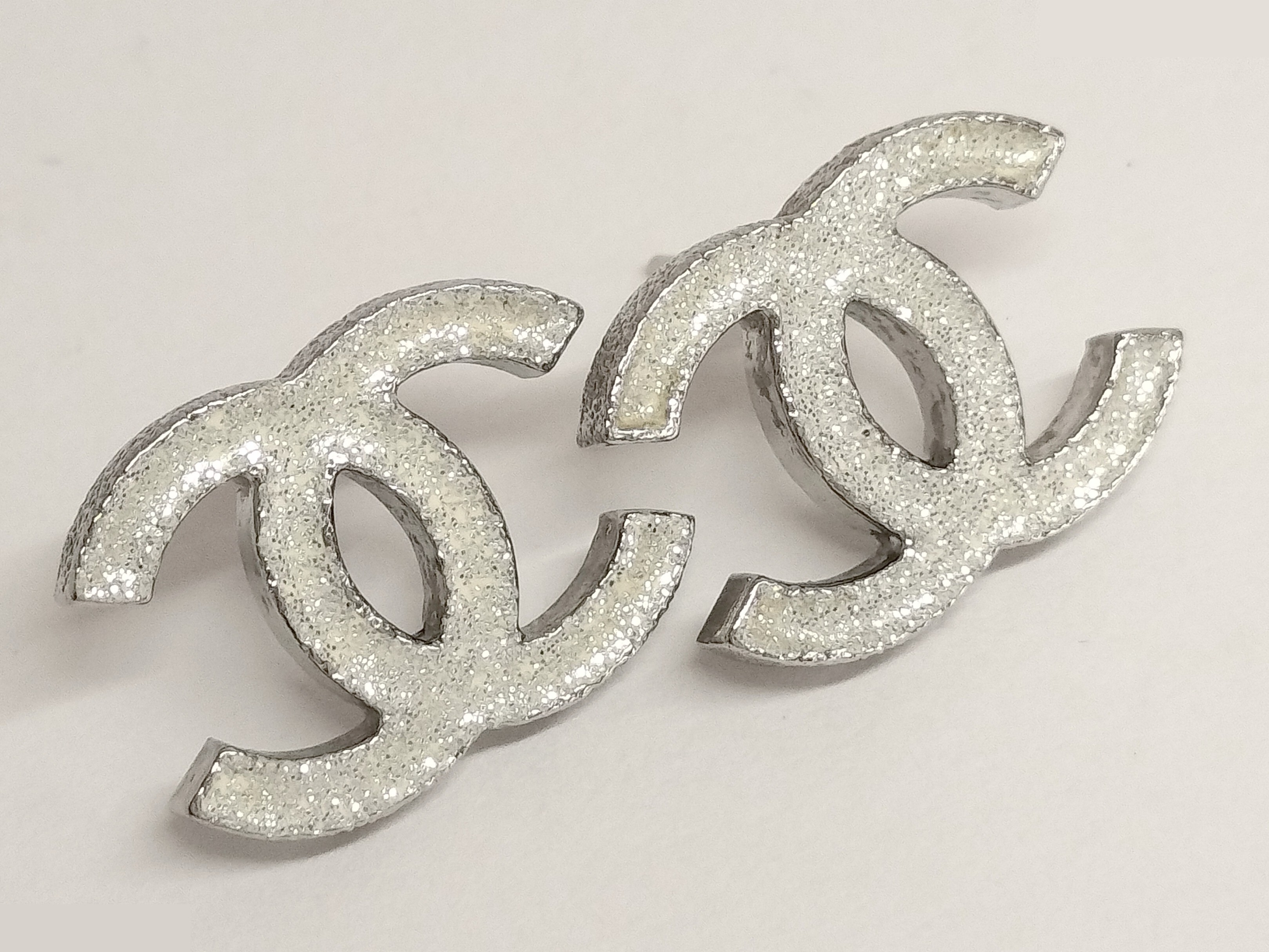 Coco Glitter Silver Earrings — view 6