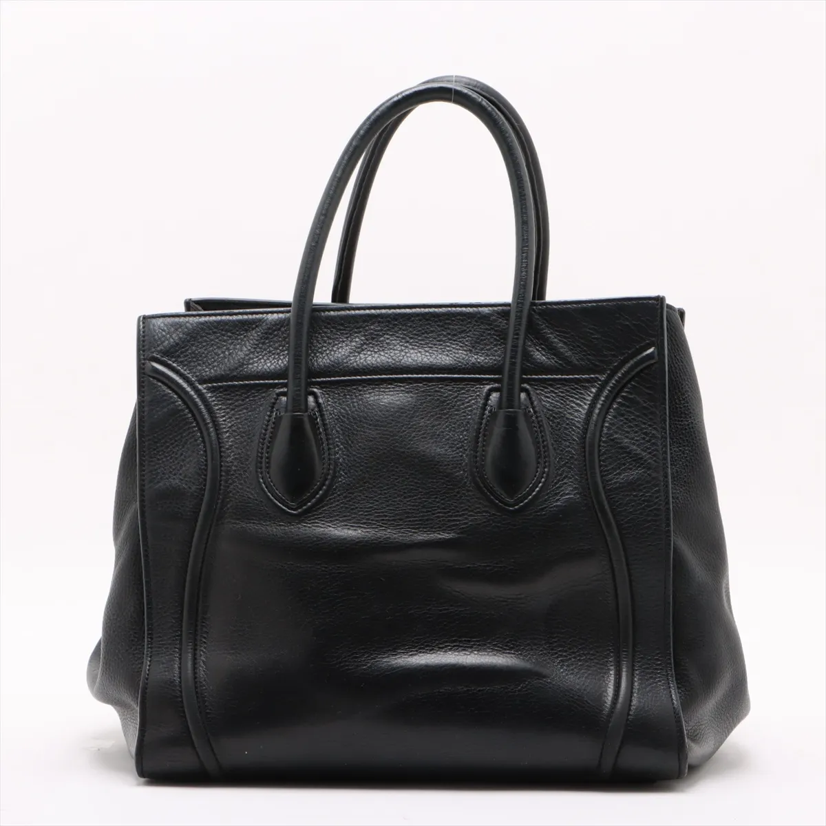 Luggage Phantom Medium Leather Tote Bag Black — view 2