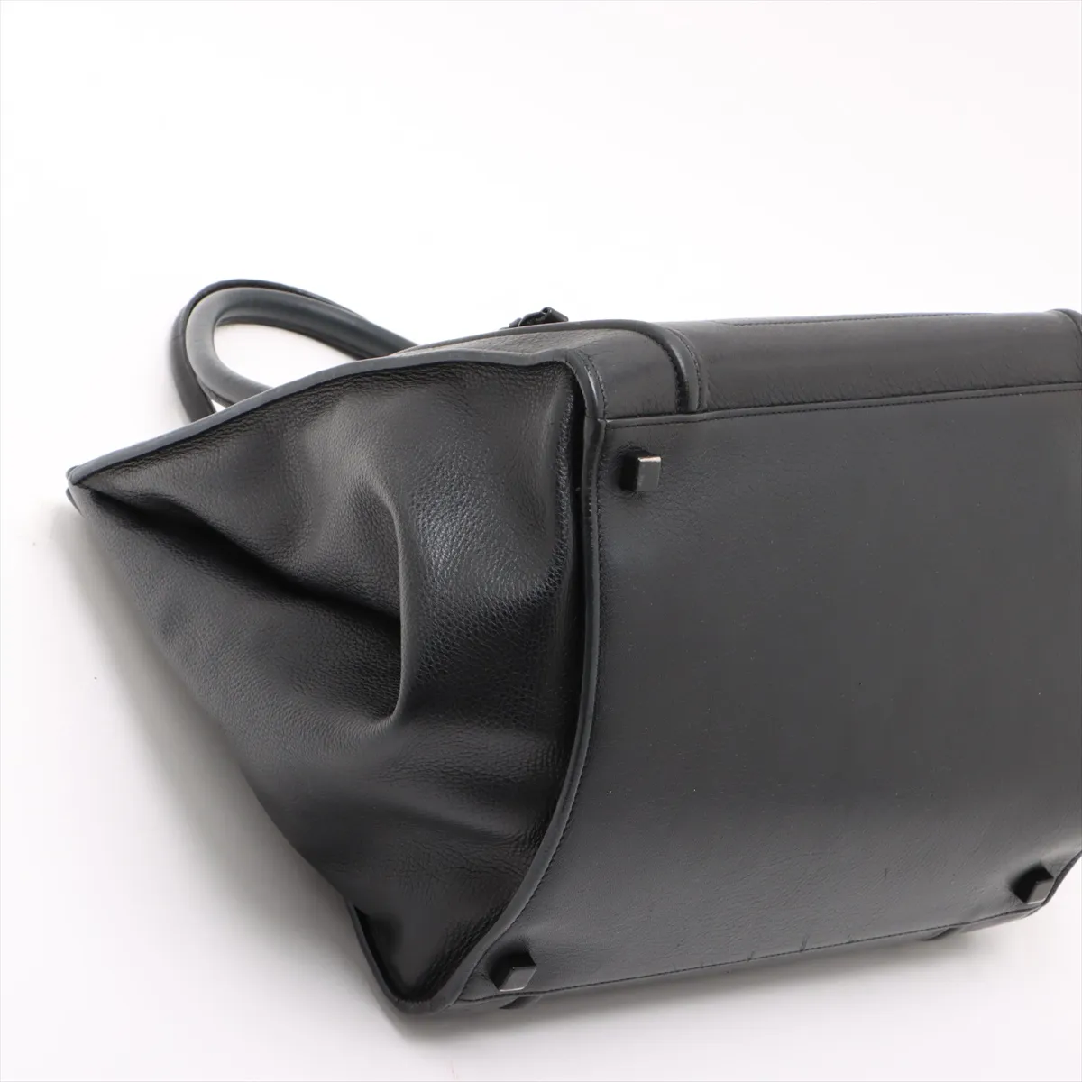 Luggage Phantom Medium Leather Tote Bag Black — view 4