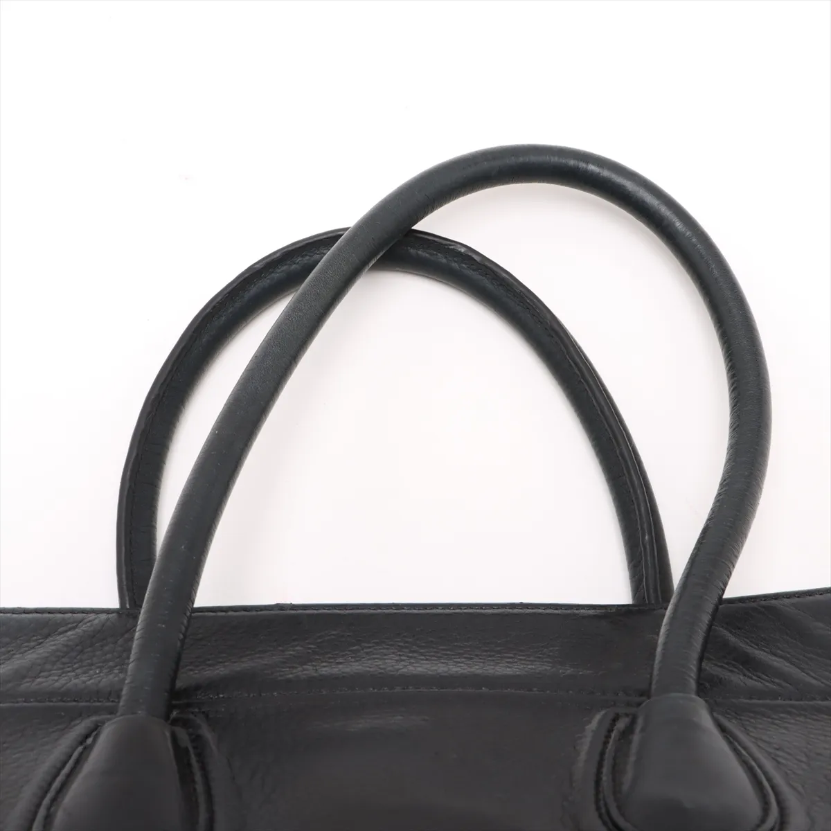 Luggage Phantom Medium Leather Tote Bag Black — view 6