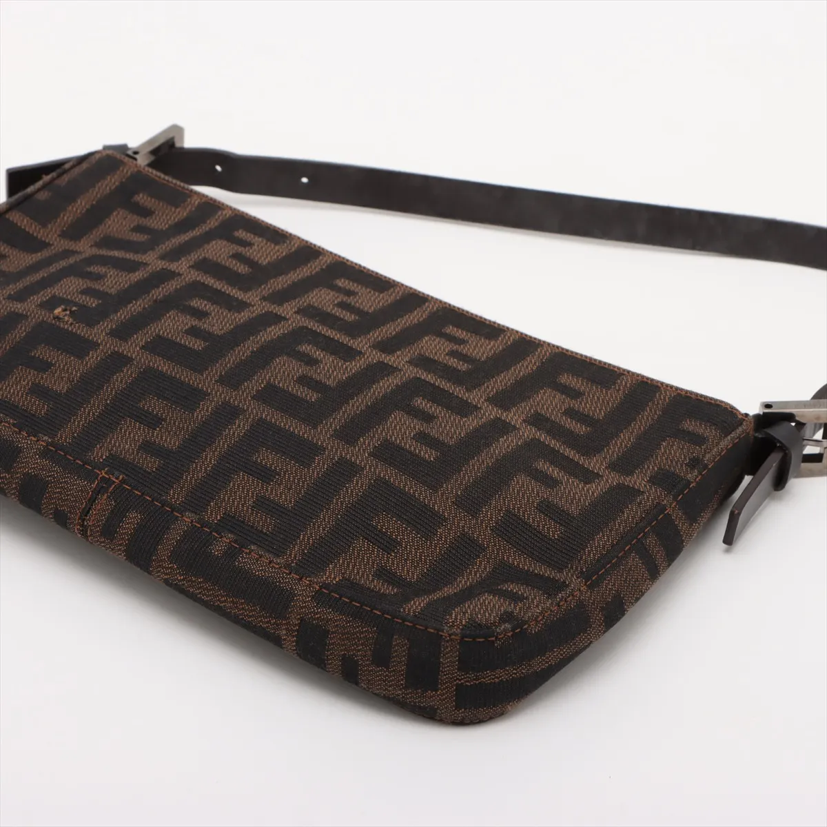 Zucca Canvas x Leather Shoulder Bag Brown — view 3