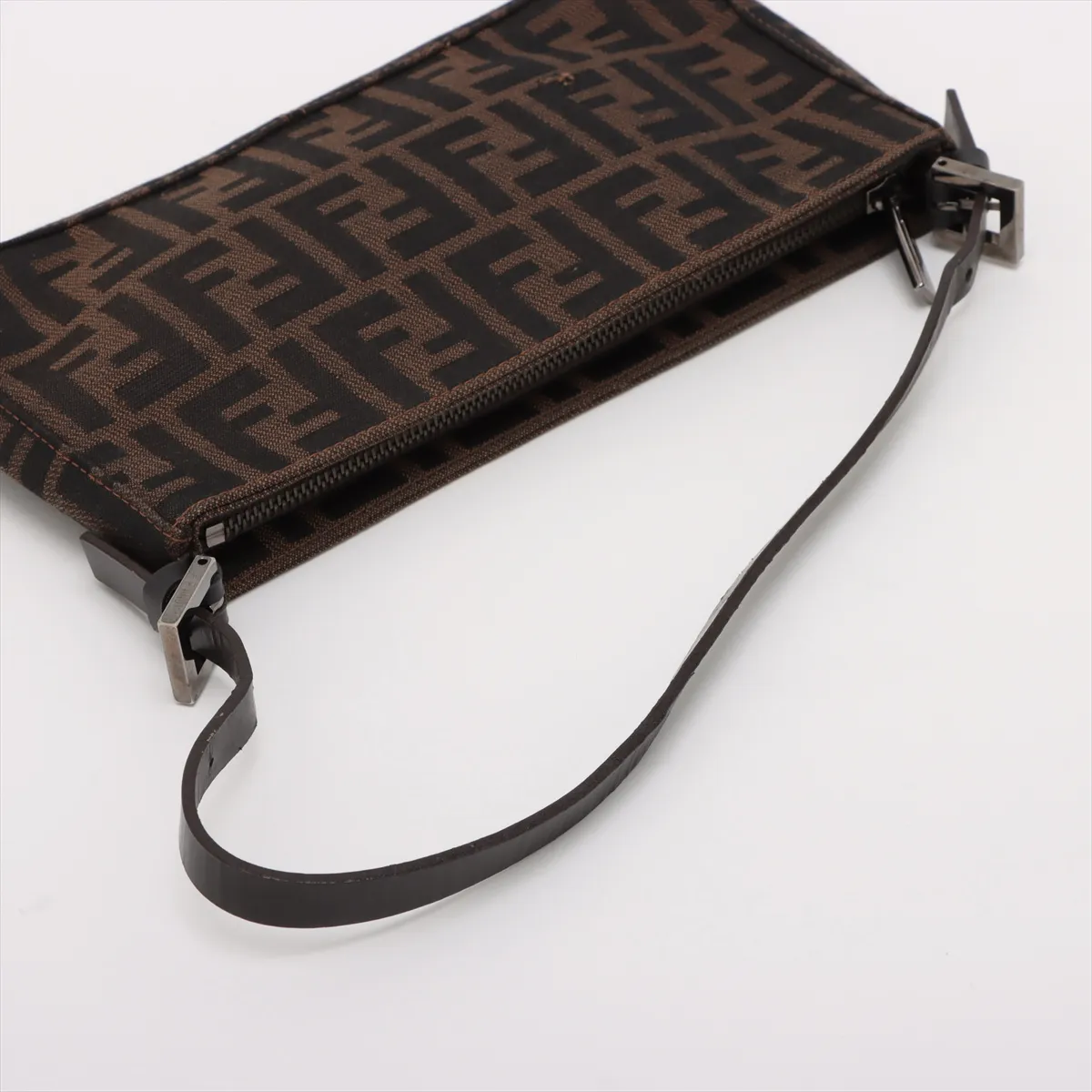 Zucca Canvas x Leather Shoulder Bag Brown — view 5