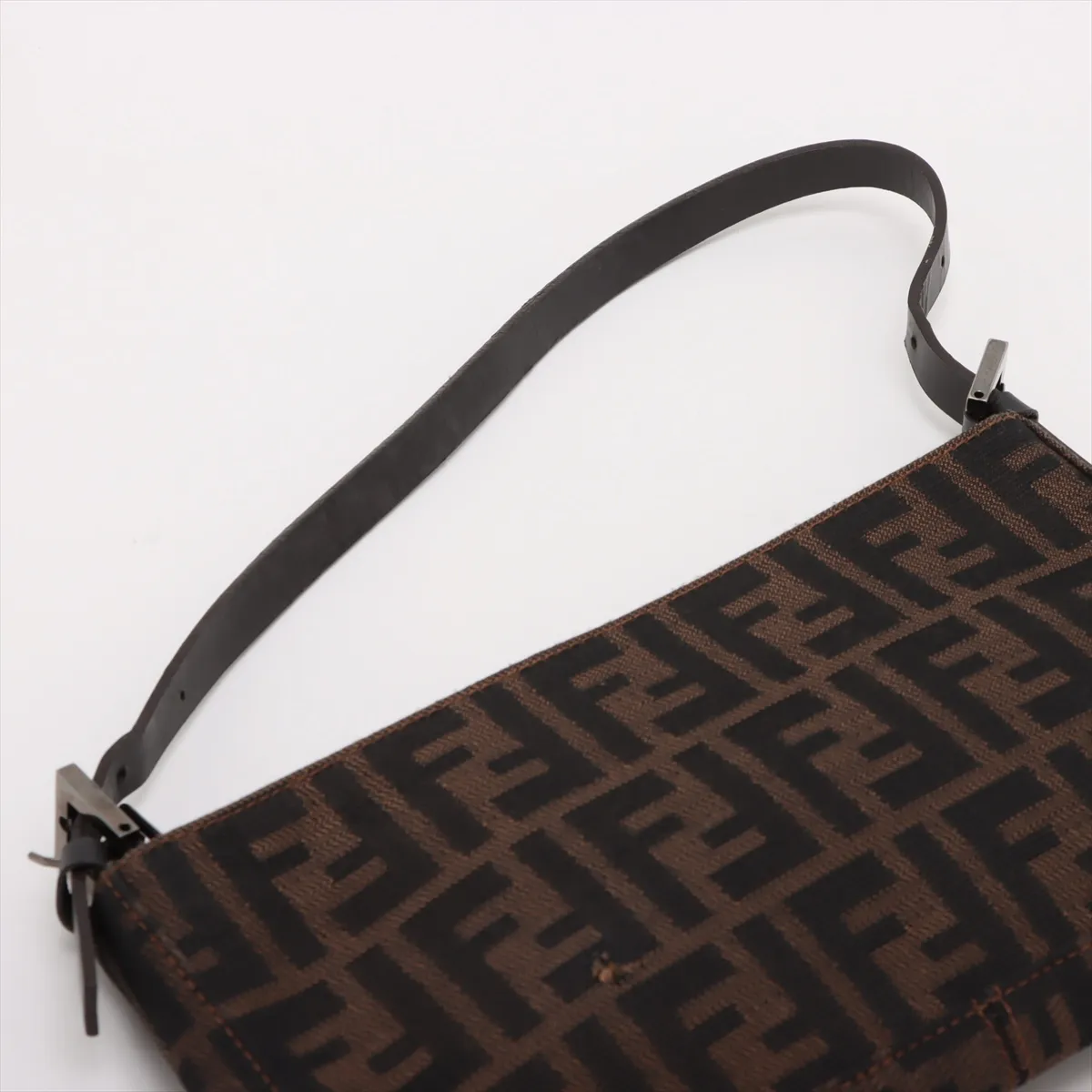 Zucca Canvas x Leather Shoulder Bag Brown — view 6
