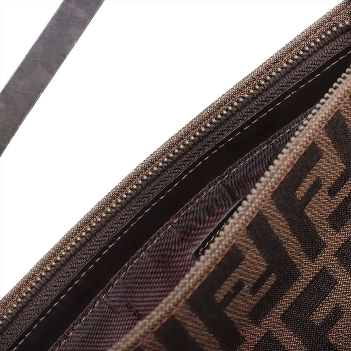 Zucca Canvas x Leather Shoulder Bag Brown — view 10