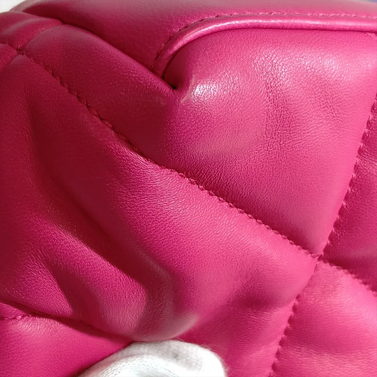 Lulu Puffer 620333 Leather Chain Shoulder Bag Pink — view 12
