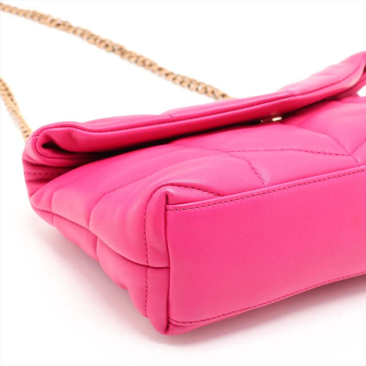 Lulu Puffer 620333 Leather Chain Shoulder Bag Pink — view 4