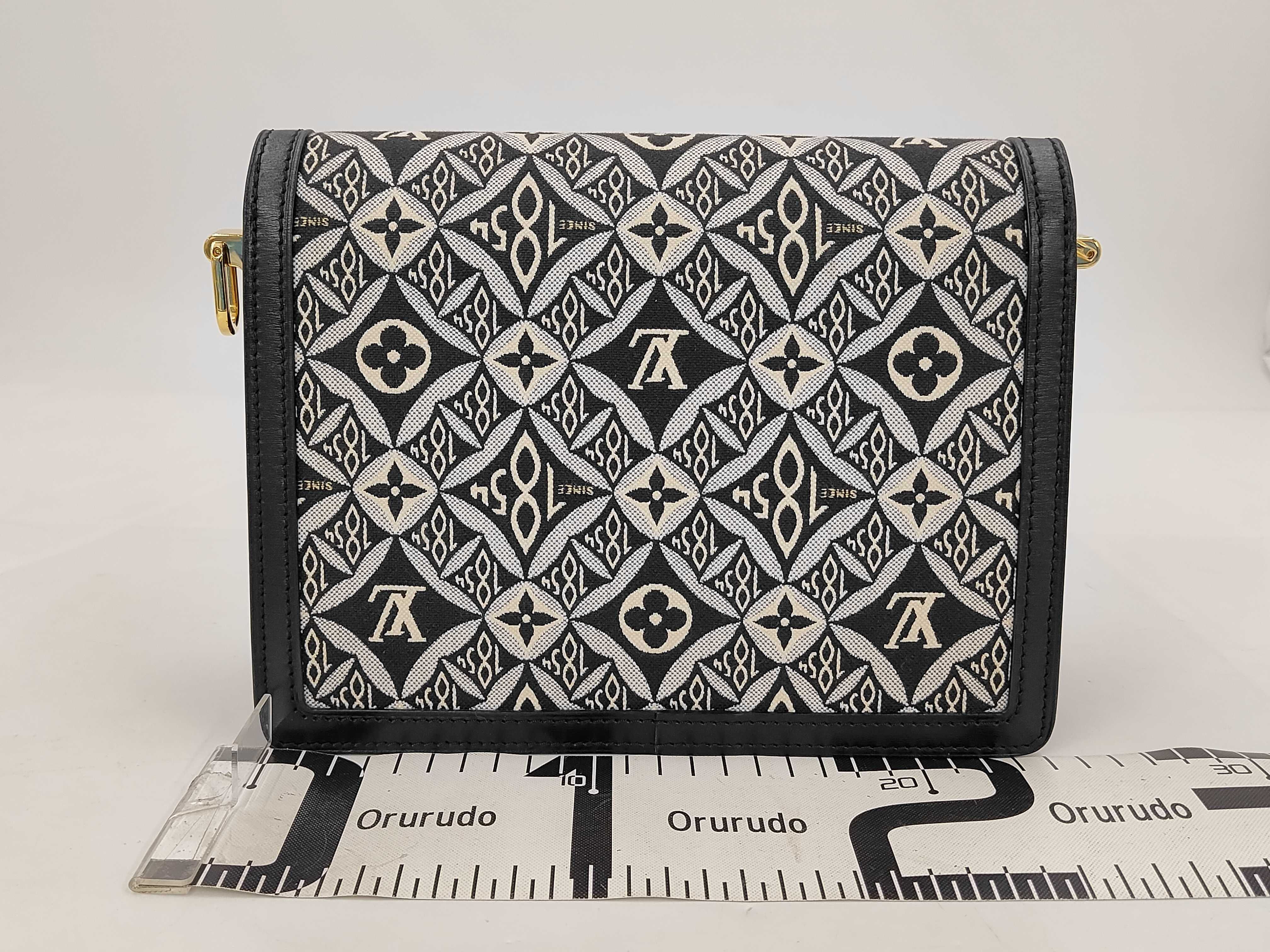 LV Dauphine MM Monogram Jacquard SINCE1854 M57211 GI3200 Black Bag — view 2
