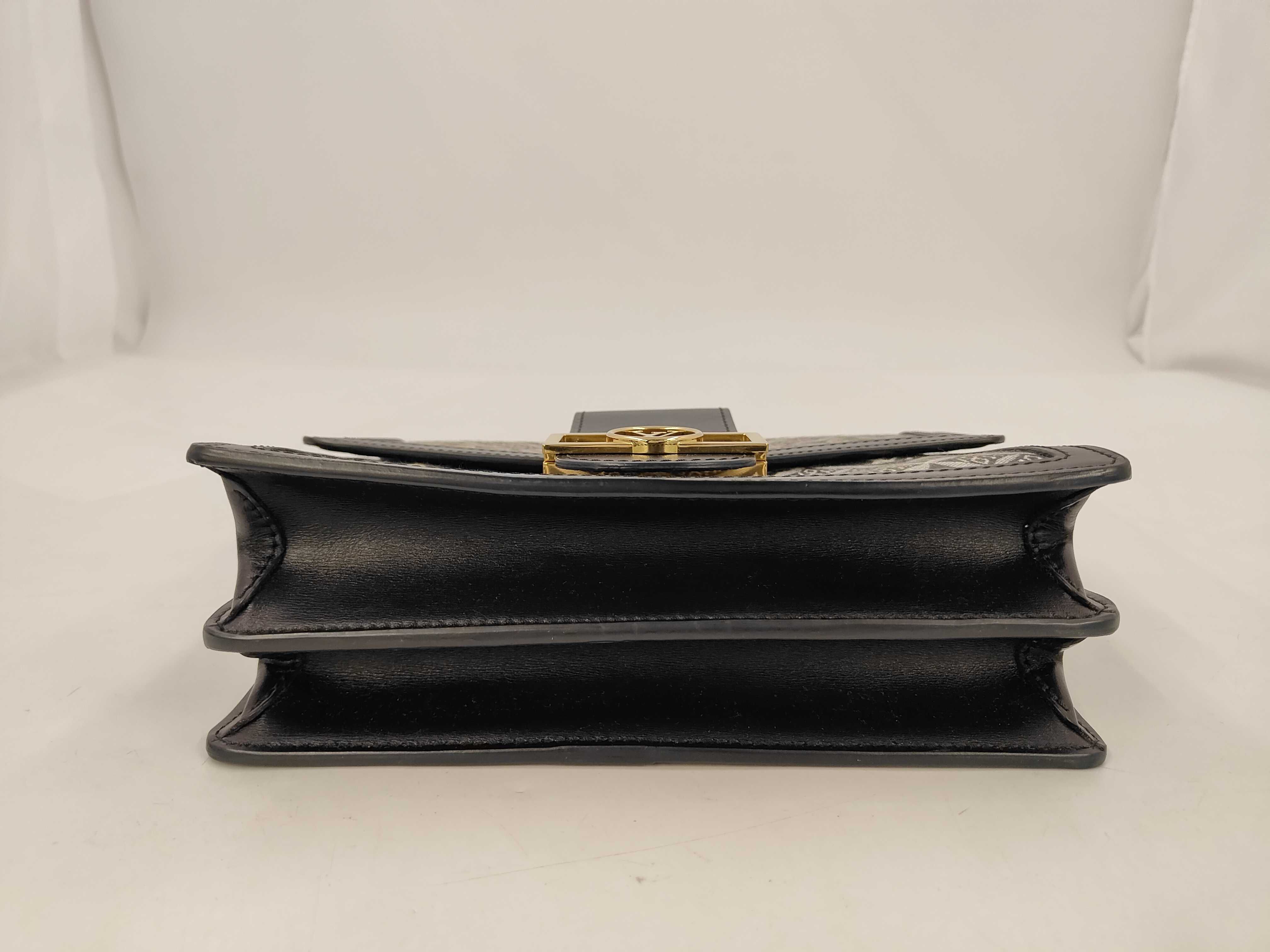 LV Dauphine MM Monogram Jacquard SINCE1854 M57211 GI3200 Black Bag — view 4