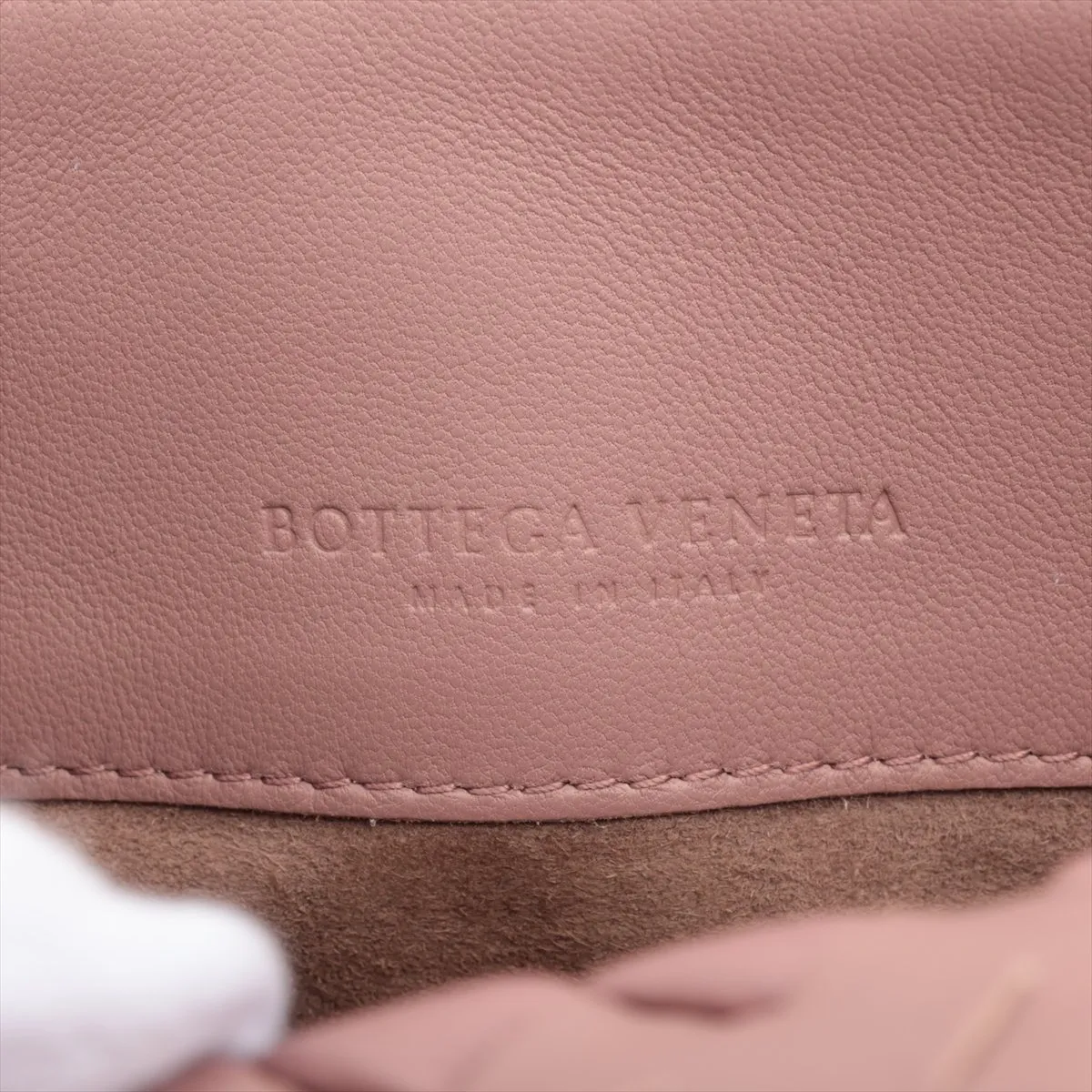 Intrecciato Olympia Leather Chain Shoulder Bag Pink — view 10