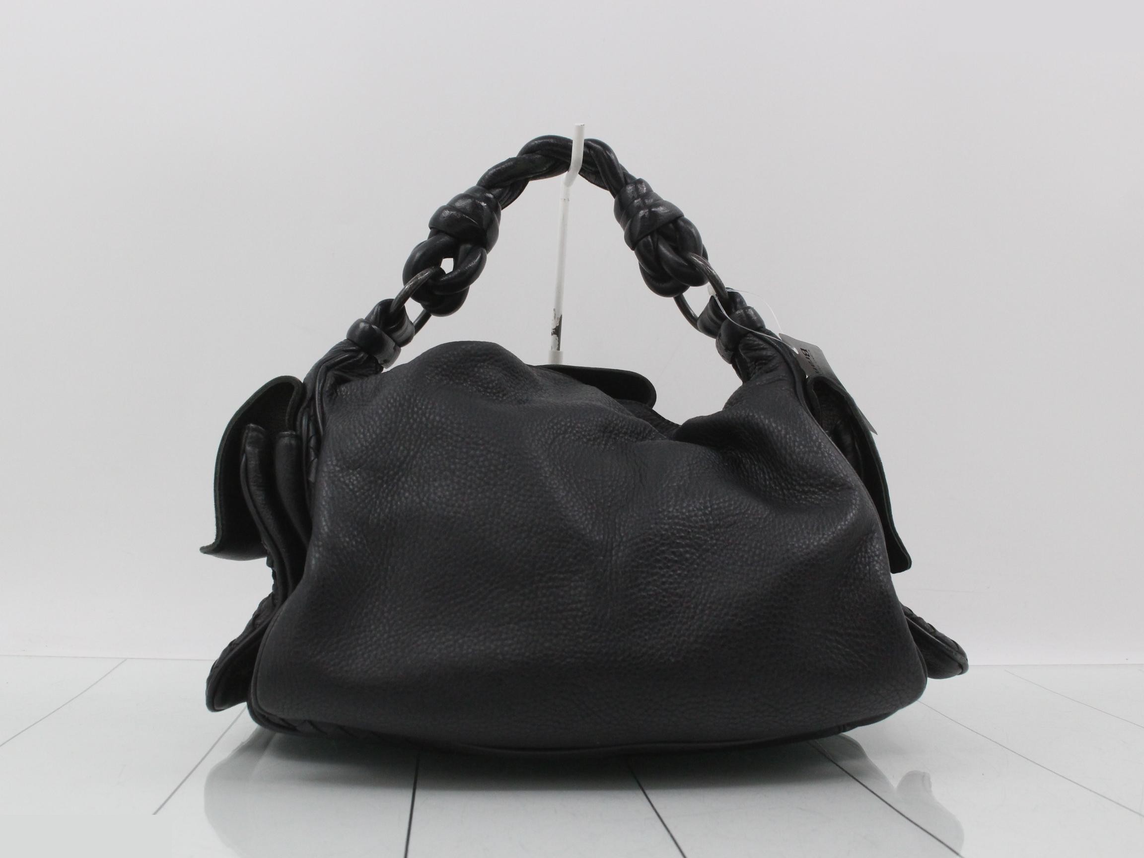 Intrecciato (bag) - One-shoulder bag, handbag, black. — view 2