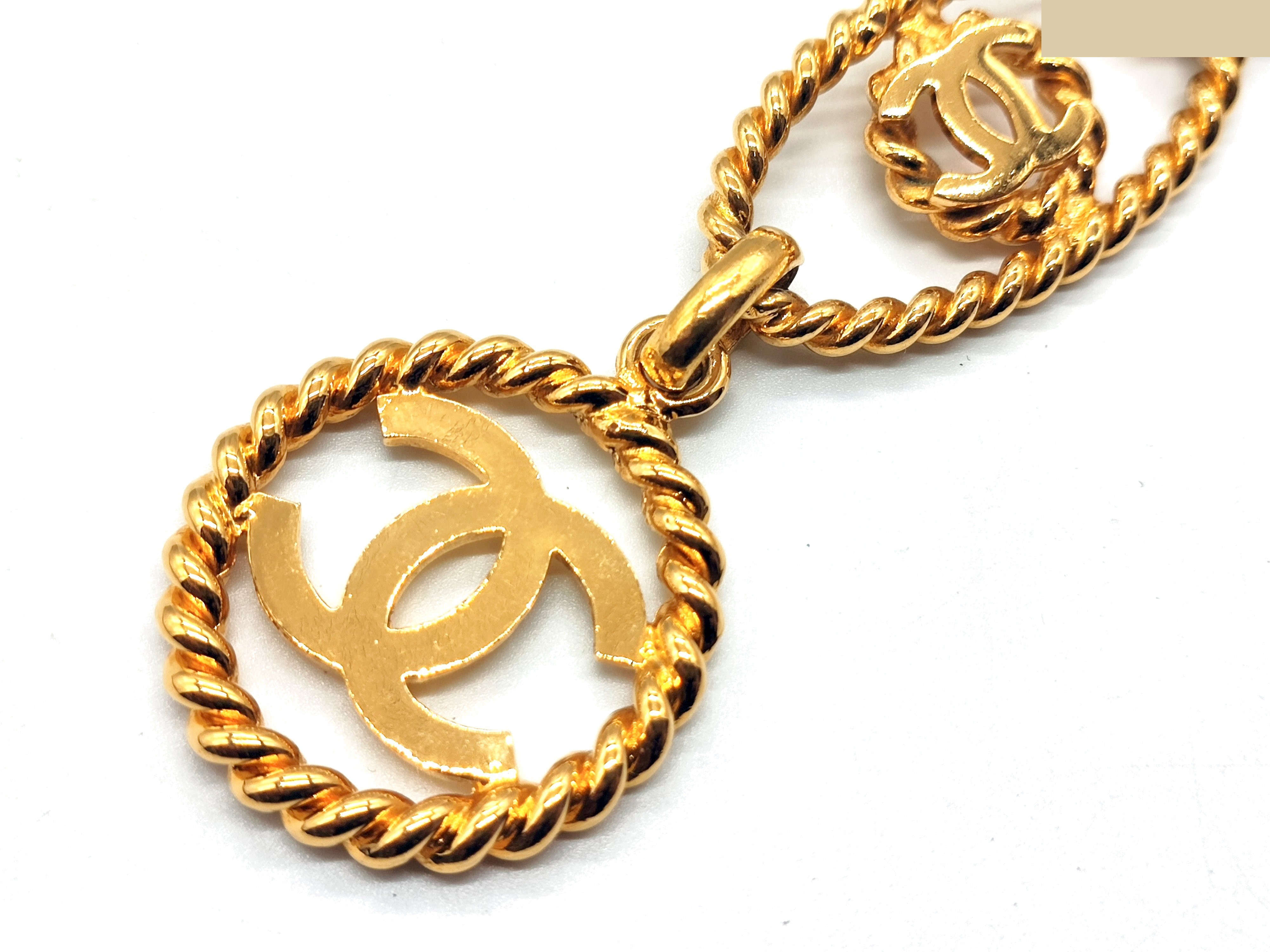 Coco Mark Big Double Chain Belt, Size 25, Total Length Approx. 90cm — view 3