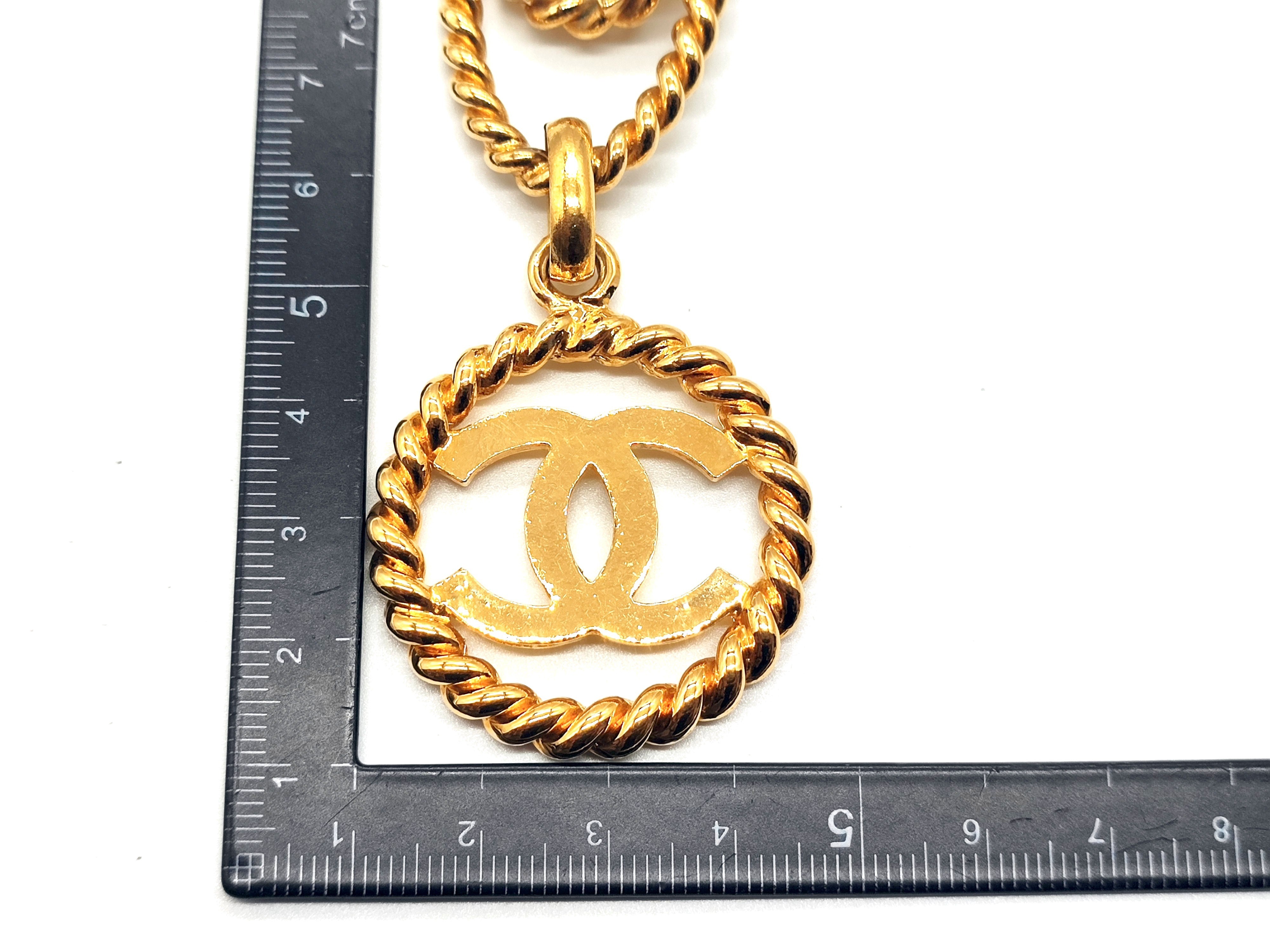 Coco Mark Big Double Chain Belt, Size 25, Total Length Approx. 90cm — view 4