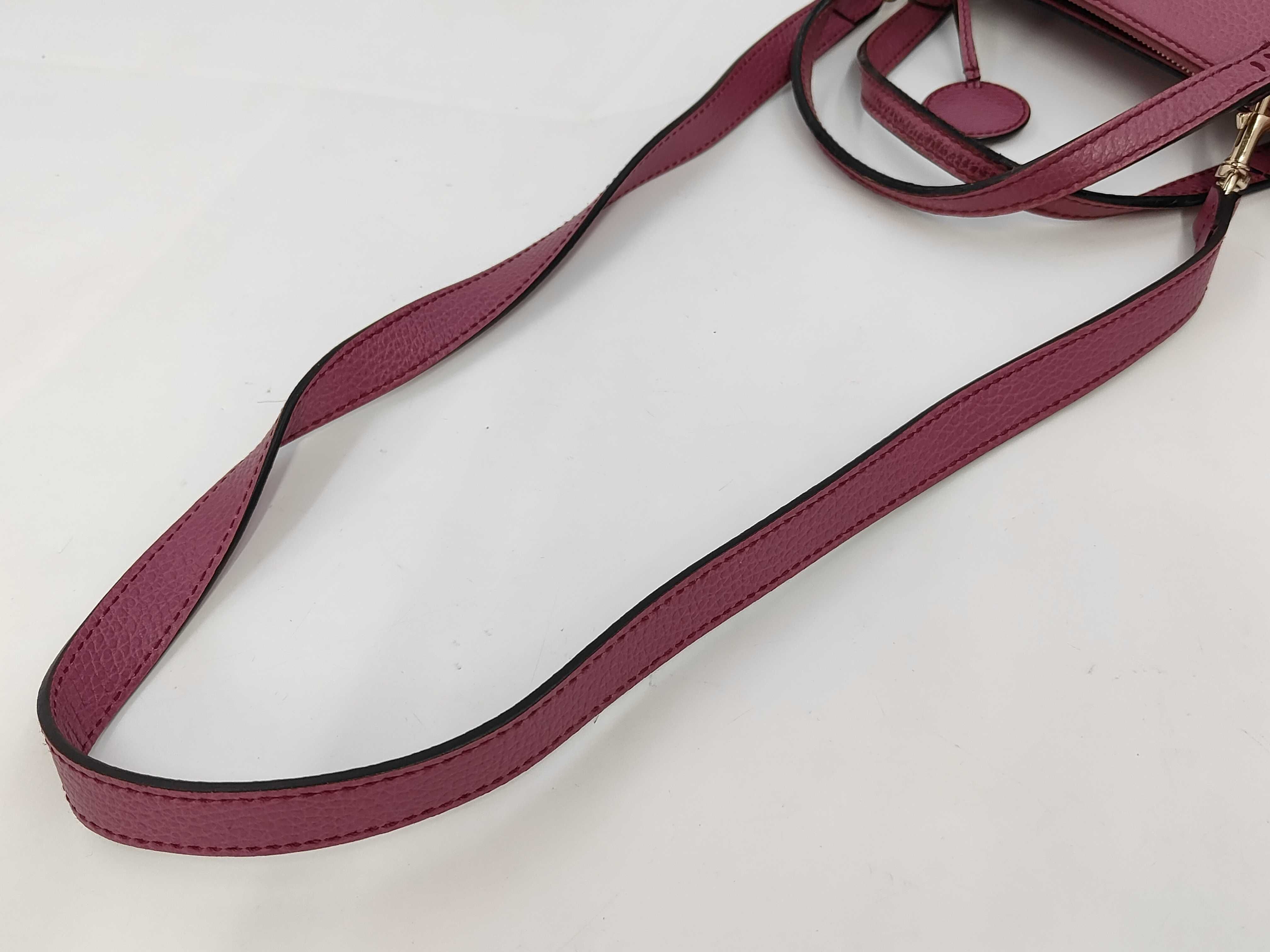 Leather 2-way Purple Handbag — view 3