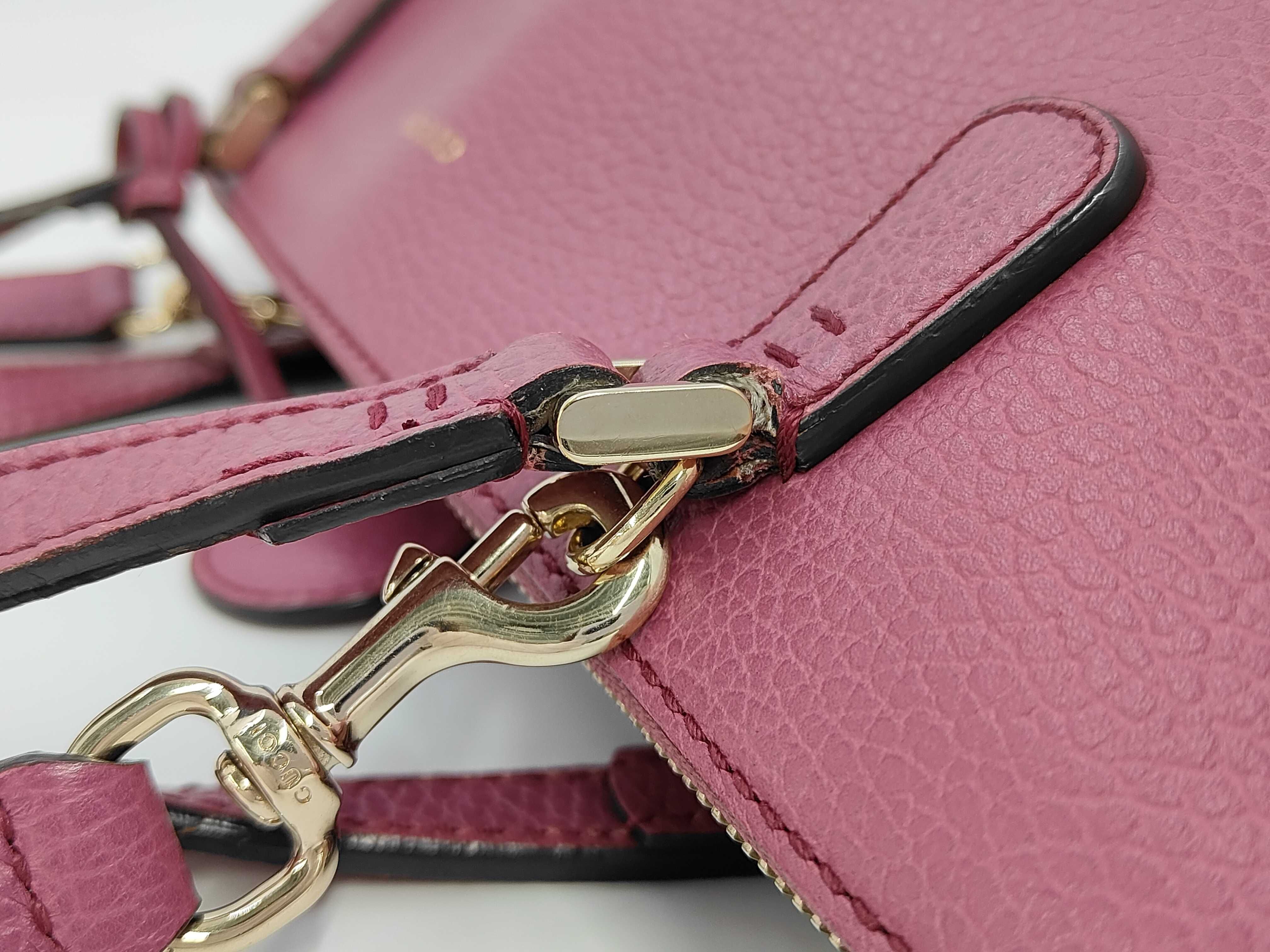 Leather 2-way Purple Handbag — view 4