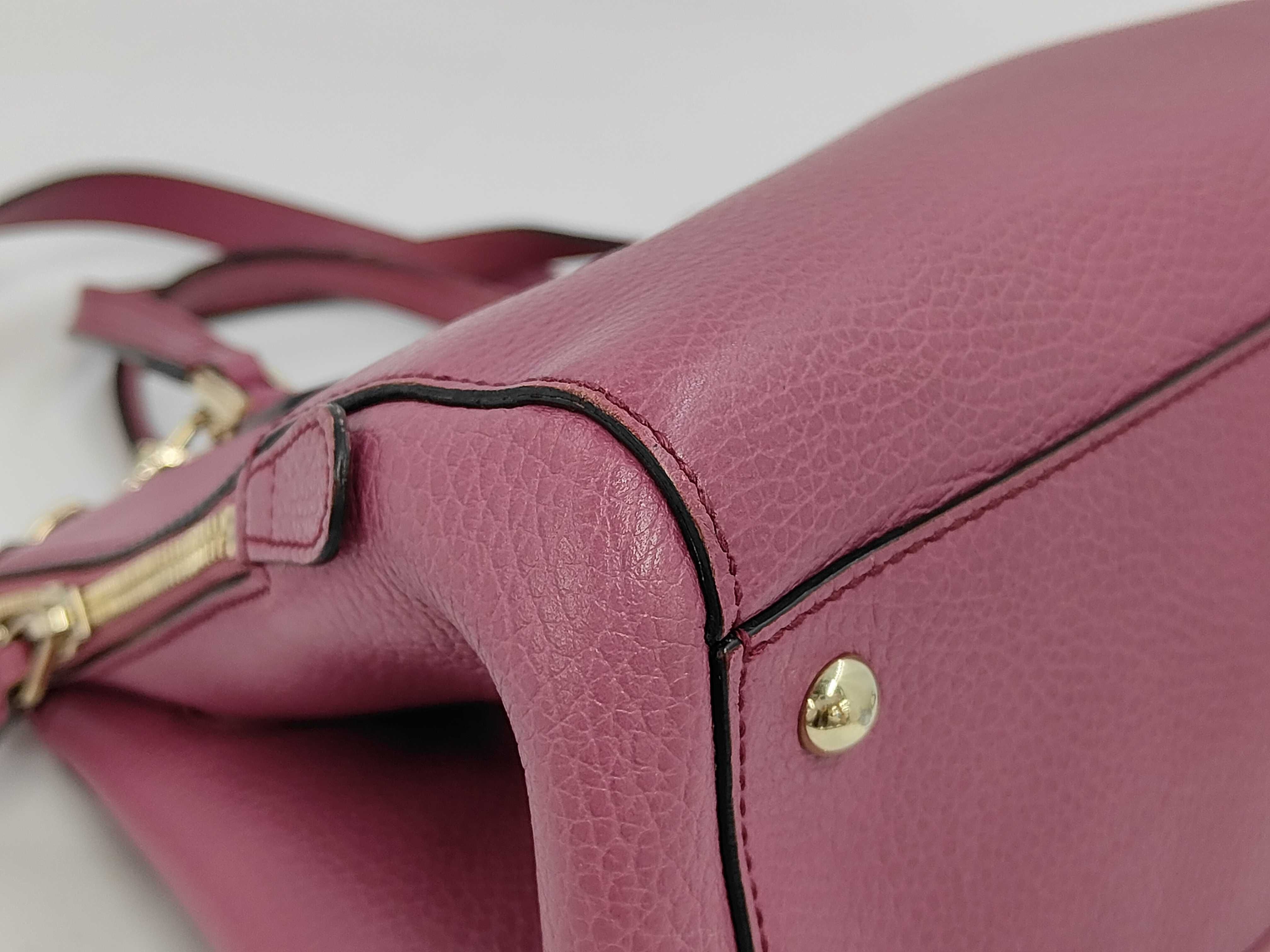 Leather 2-way Purple Handbag — view 5