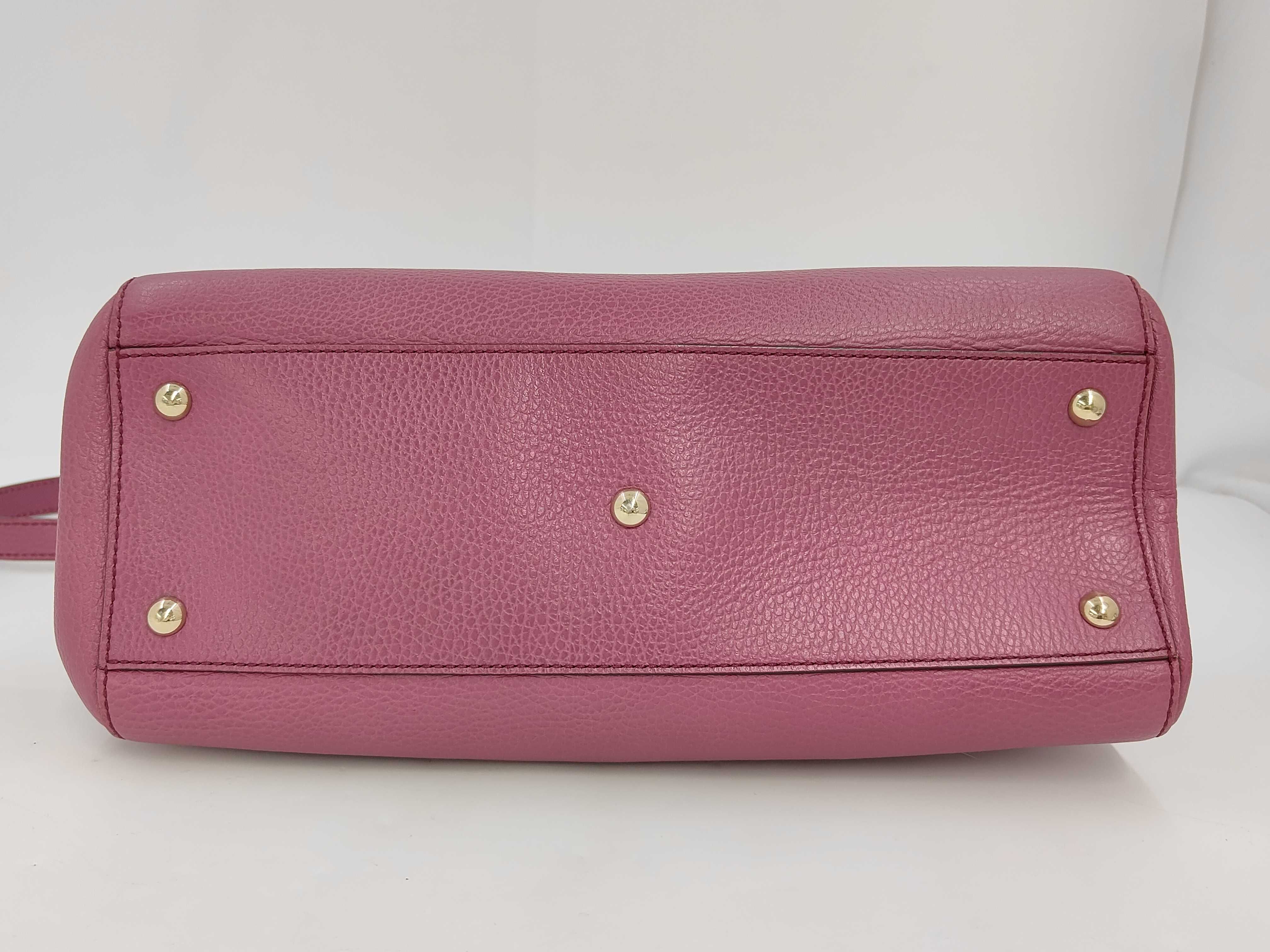 Leather 2-way Purple Handbag — view 6