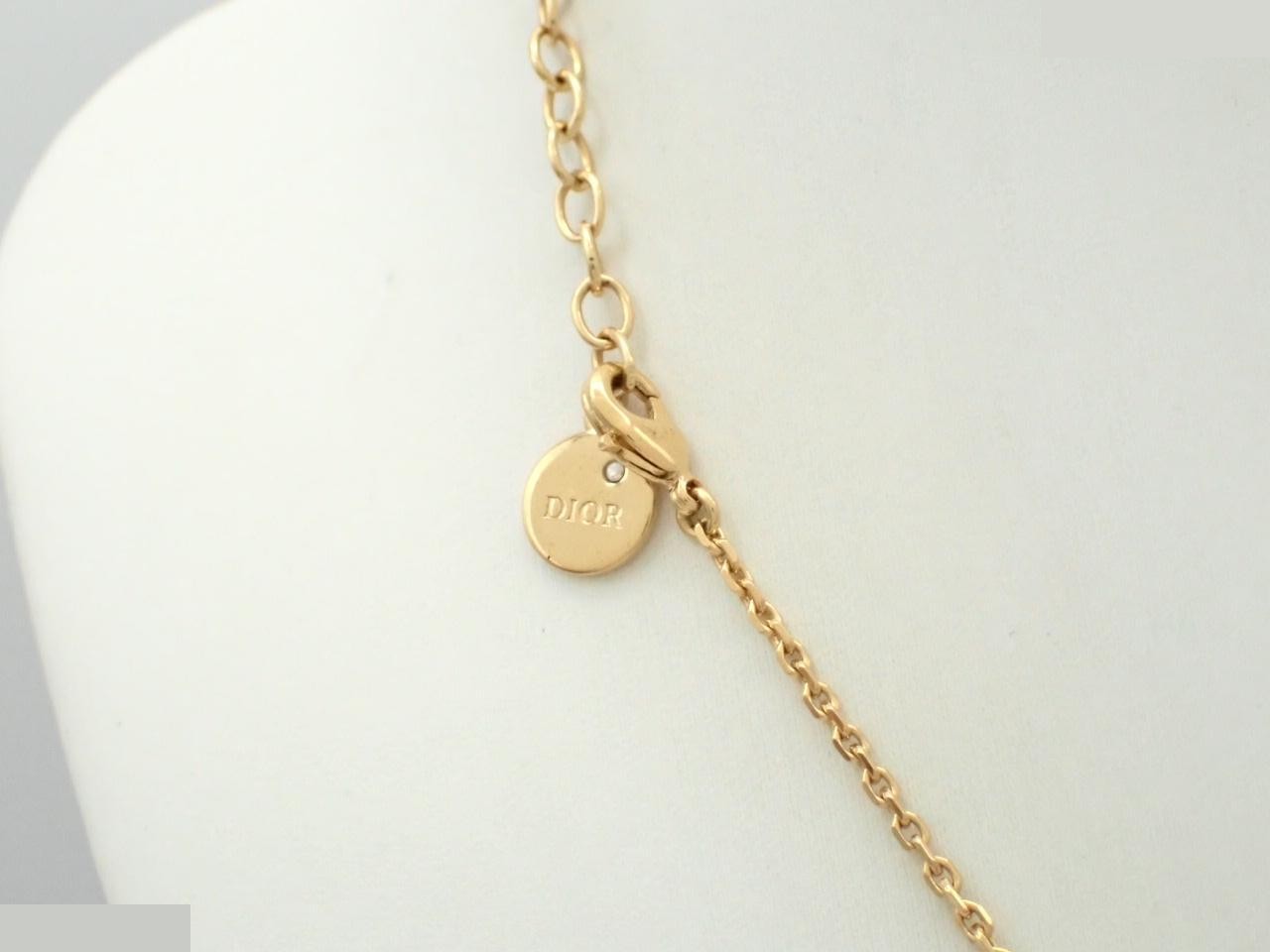 Necklace, DIOR logo, rhinestone, star, gold — view 2