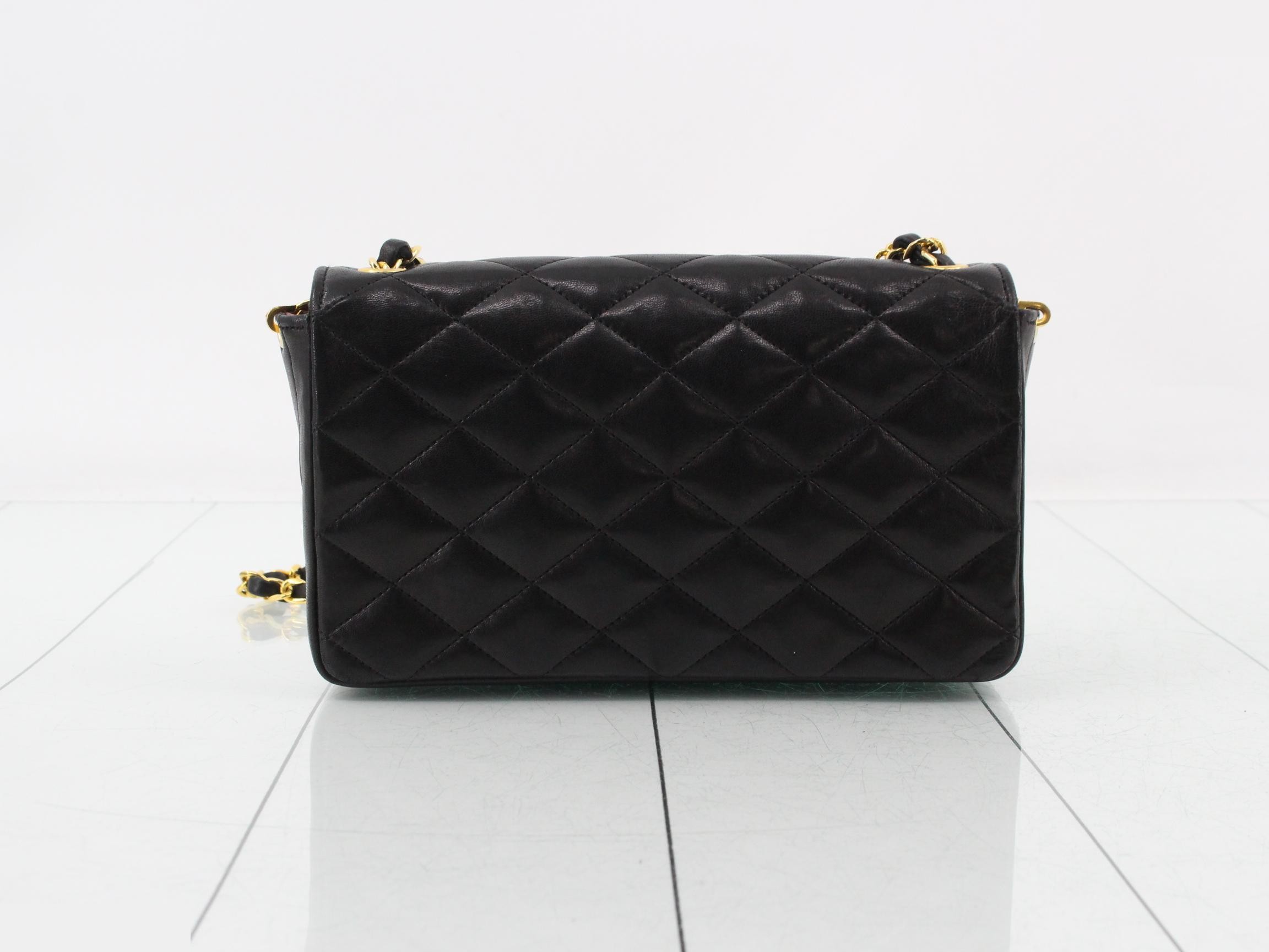 Lambskin Matelassé Chain Shoulder Bag — view 2