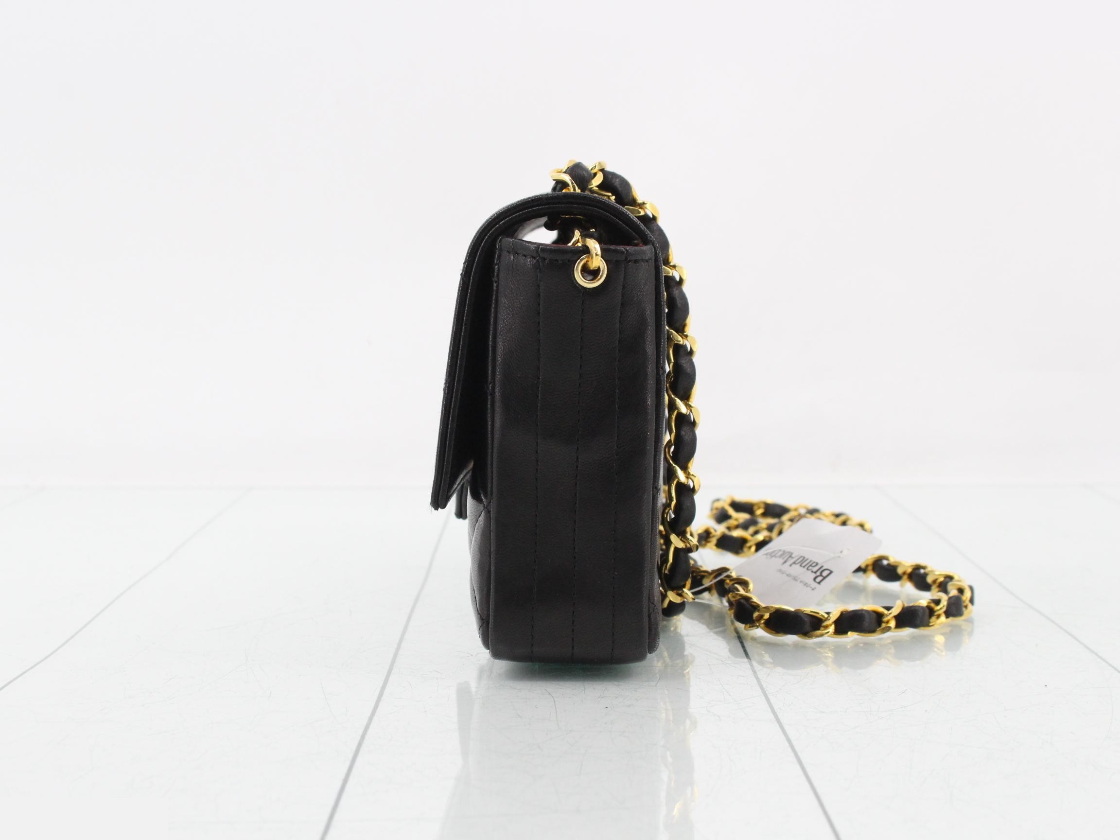 Lambskin Matelassé Chain Shoulder Bag — view 3