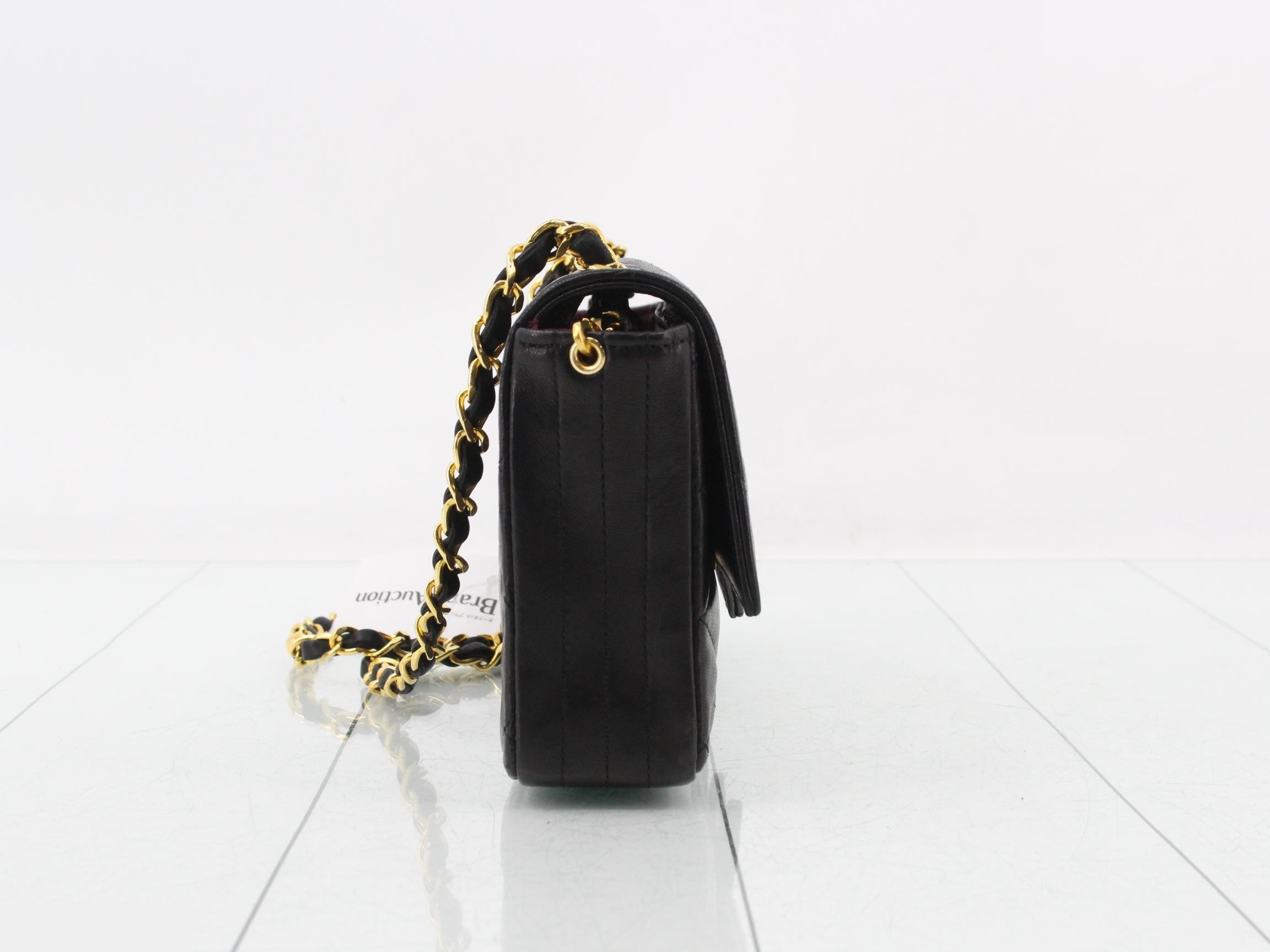 Lambskin Matelassé Chain Shoulder Bag — view 4